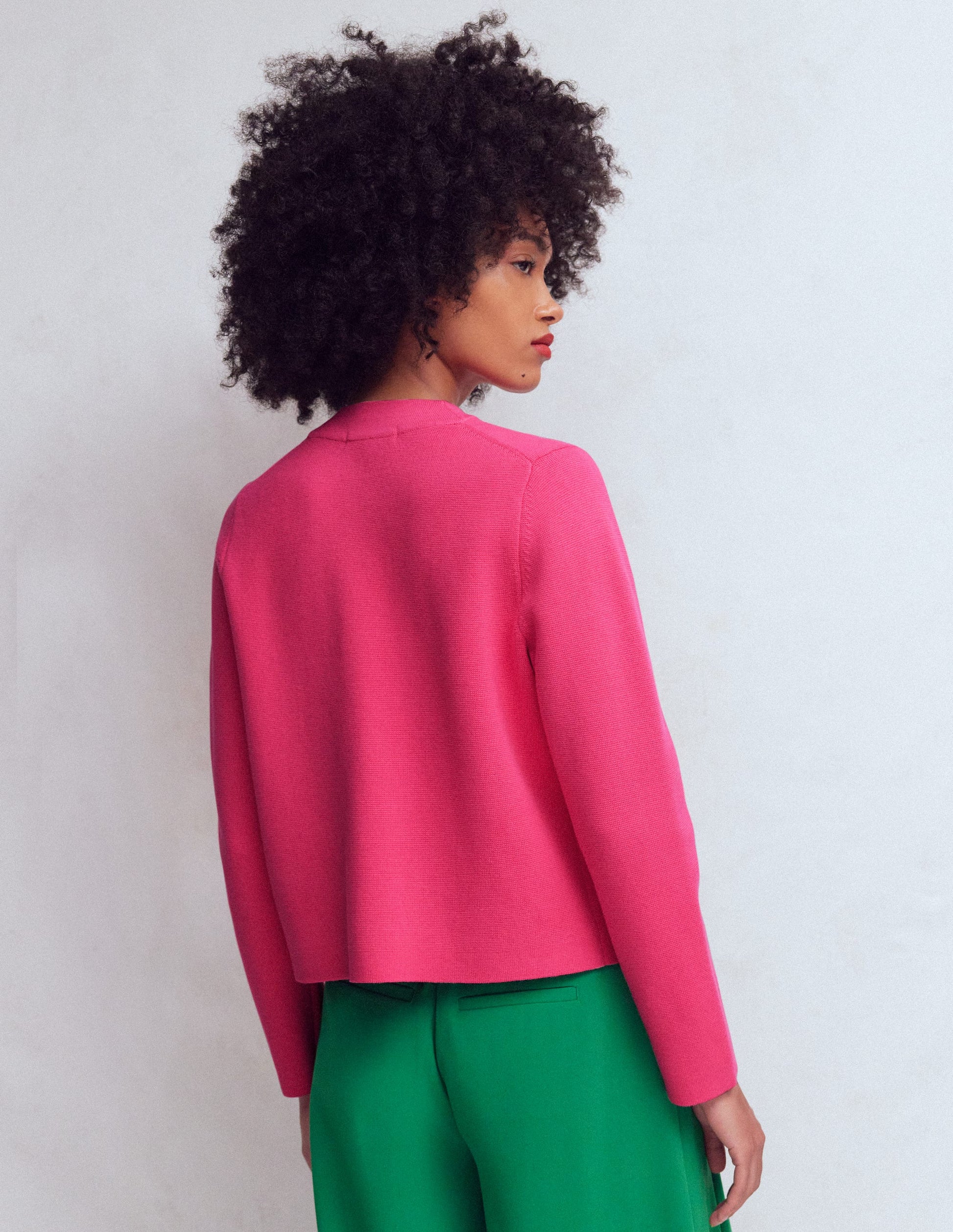 Elena Stand Neck Jacket-Pink Embroidery-3