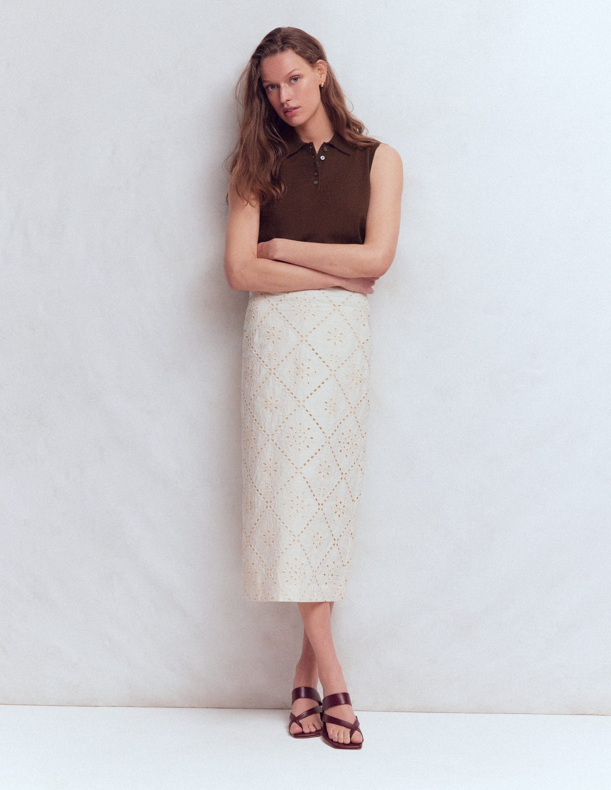 Chloe Henley Knitted Tank-Bitter Chocolate-6