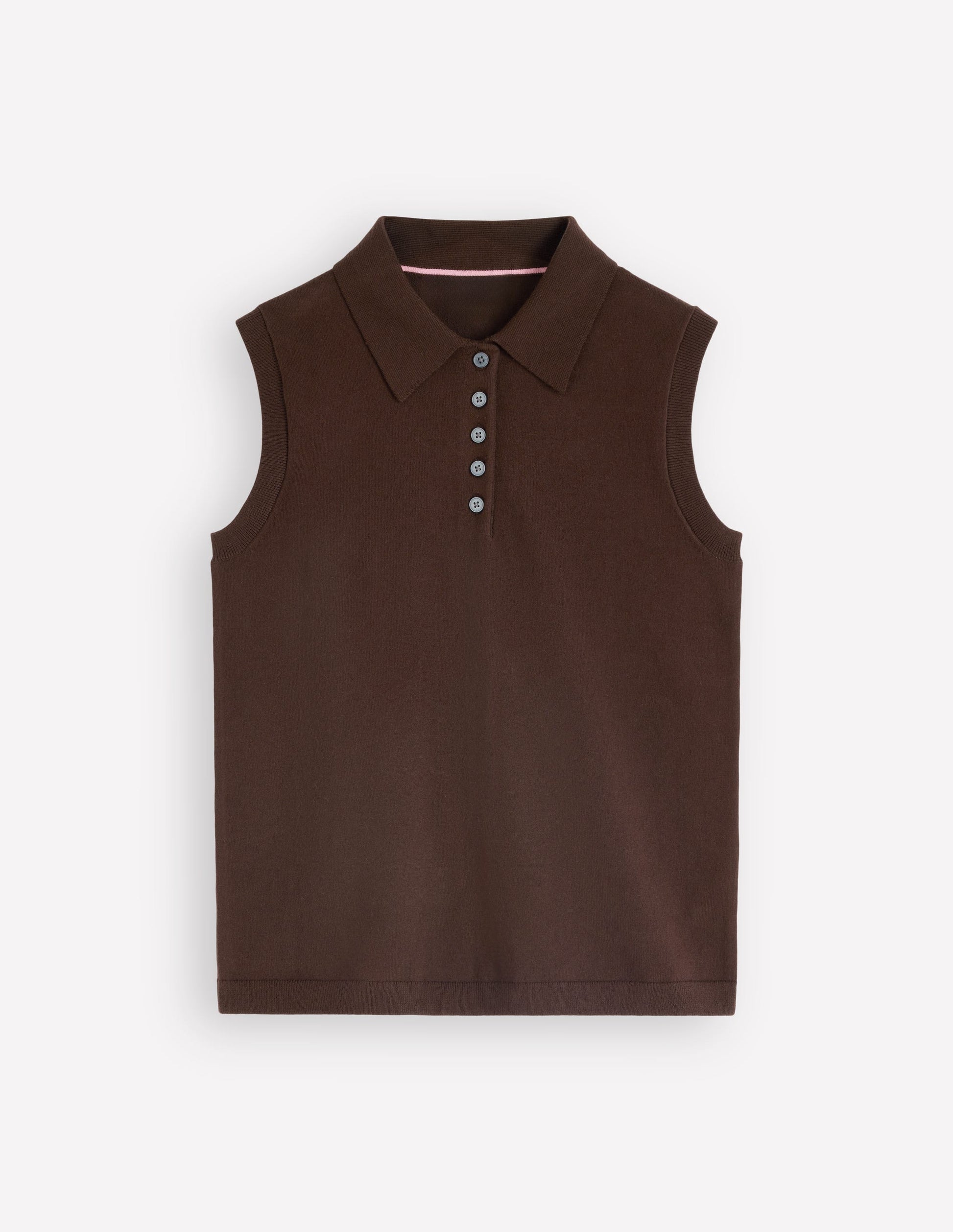Chloe Henley Knitted Tank-Bitter Chocolate-7