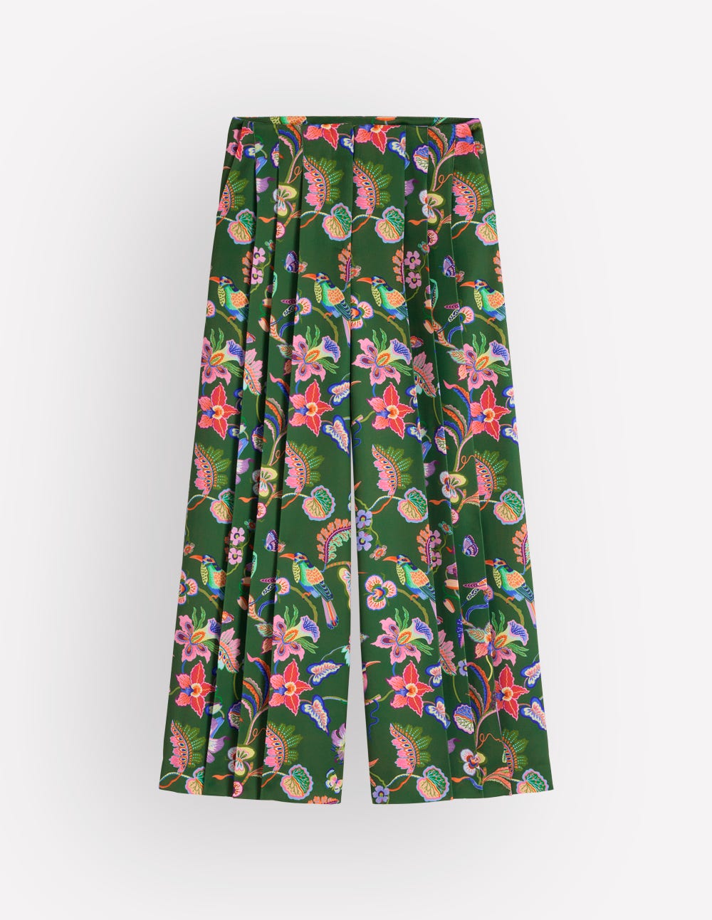 Regent Wide Leg Trousers-Hunter Green, Orchid Canopy - Image 7