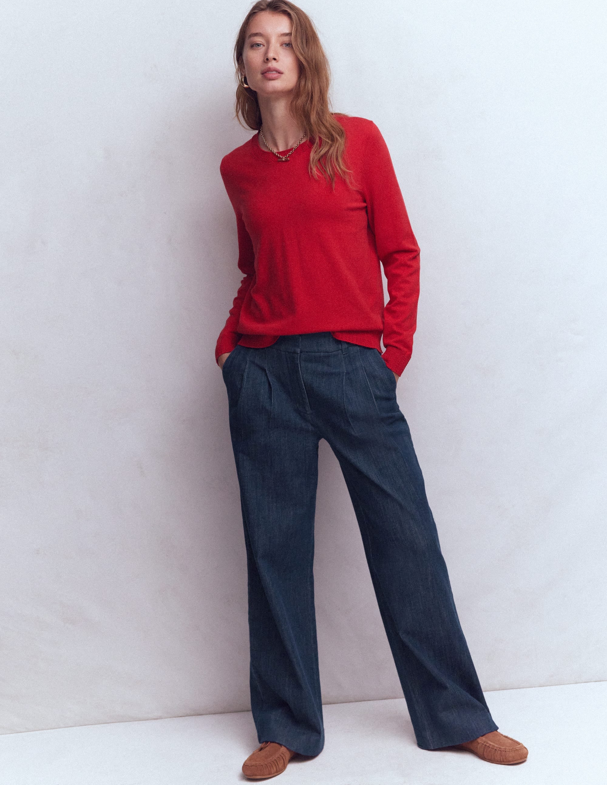 Kensington Twill Trousers-Indigo - Image 1