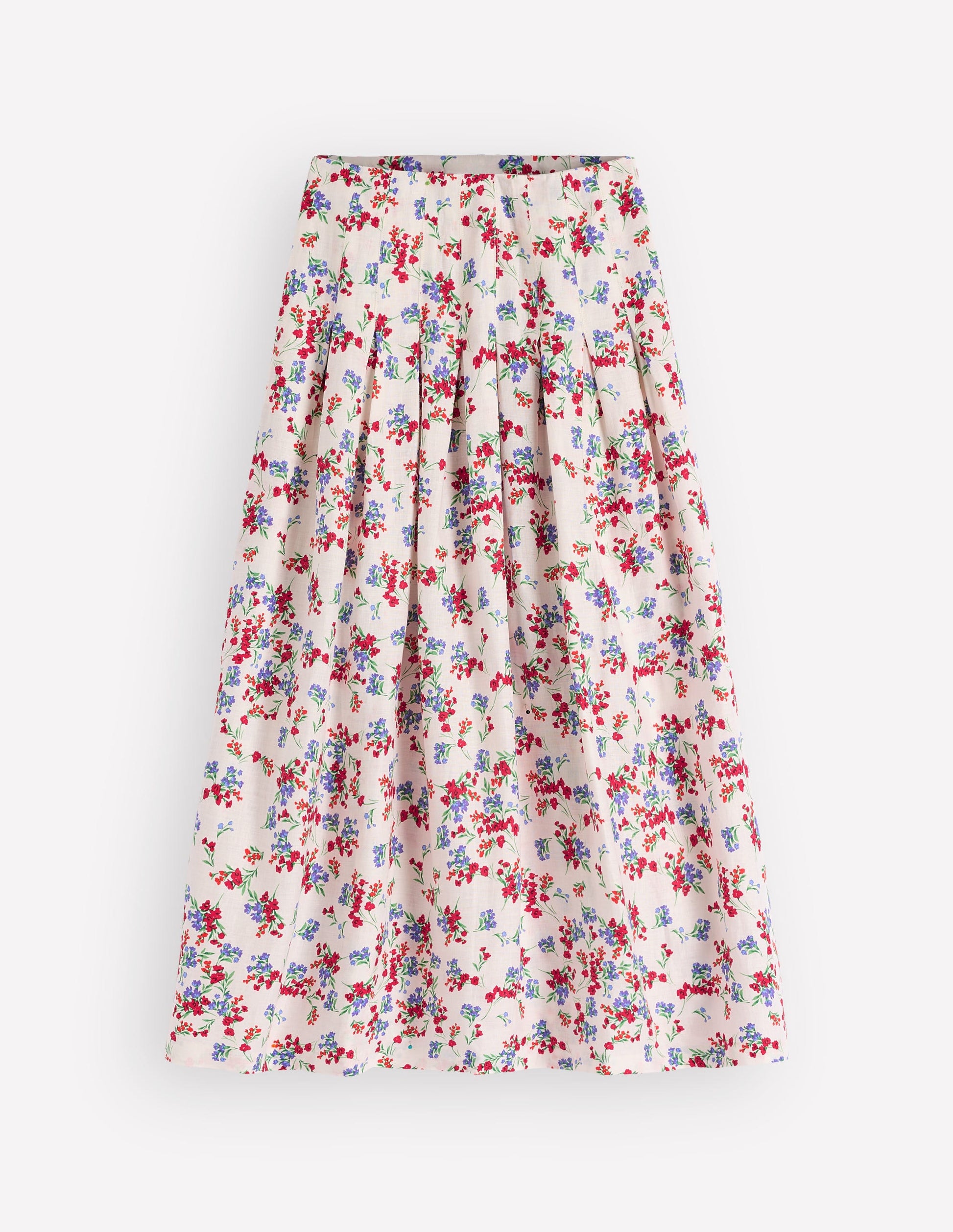 Valentina Linen Skirt-Ivory, Bloom Scatter-9