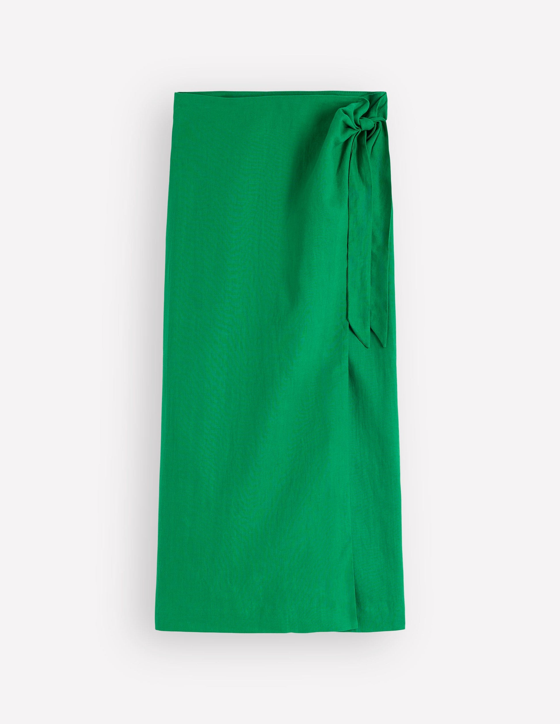 Dimitra Linen Column Skirt-Rich Emerald-6