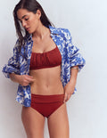Classic Fold Bikini Bottoms-Paprika