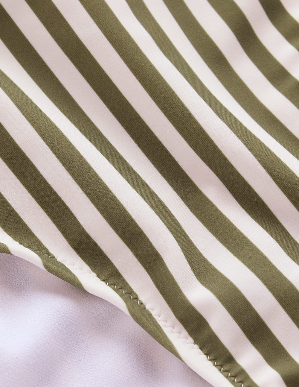 Classic Bikini Bottoms-Olive, Ivory Stripe-7