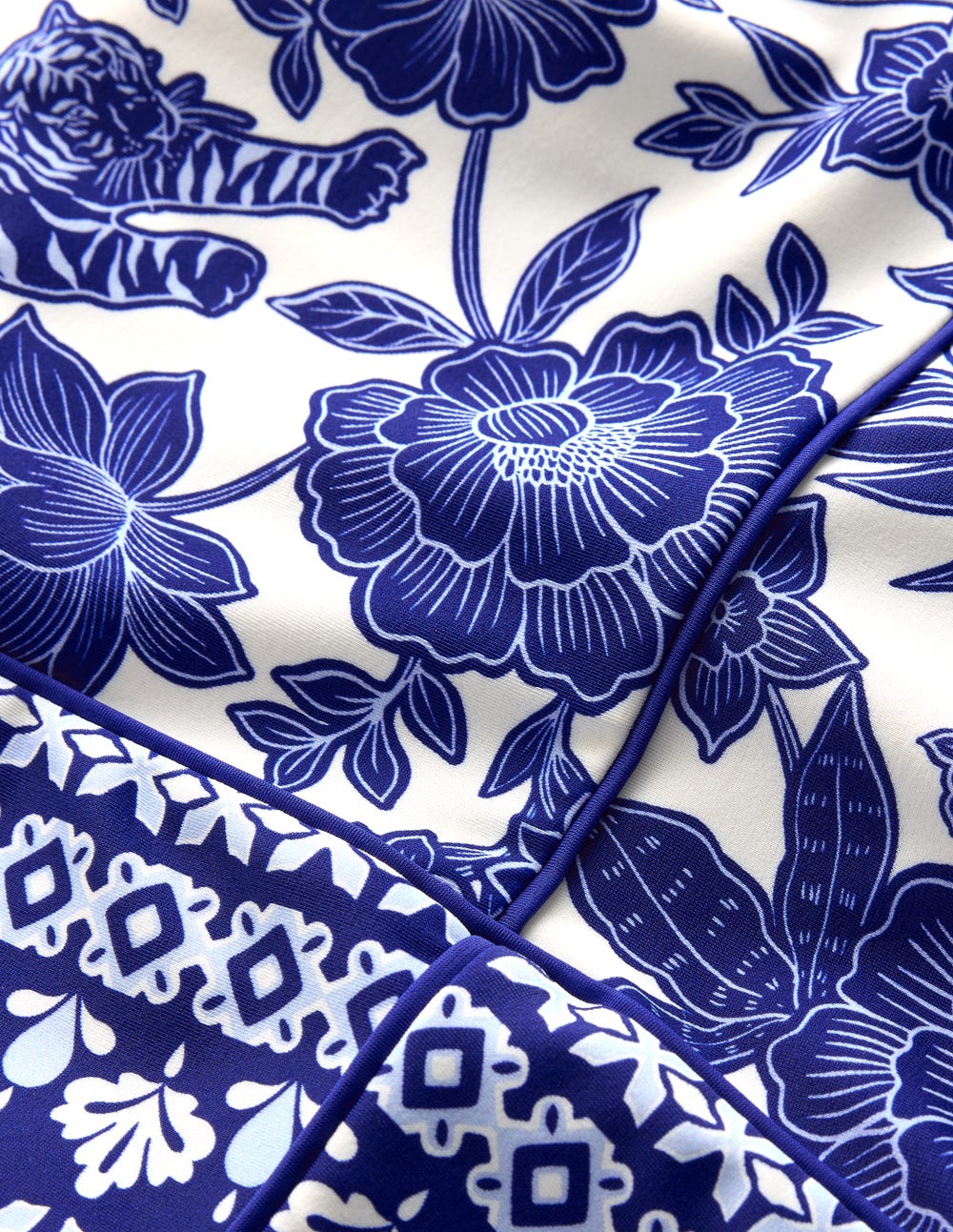 Rhodes Cup Sized Swimsuit-Mazarine Blue, Paradise - Image 7