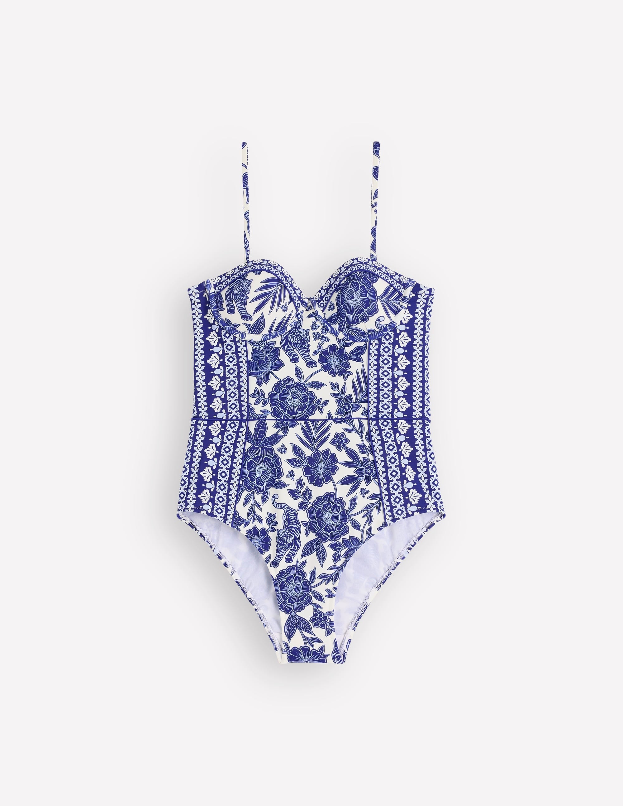 Rhodes Cup Sized Swimsuit-Mazarine Blue, Paradise - Image 6