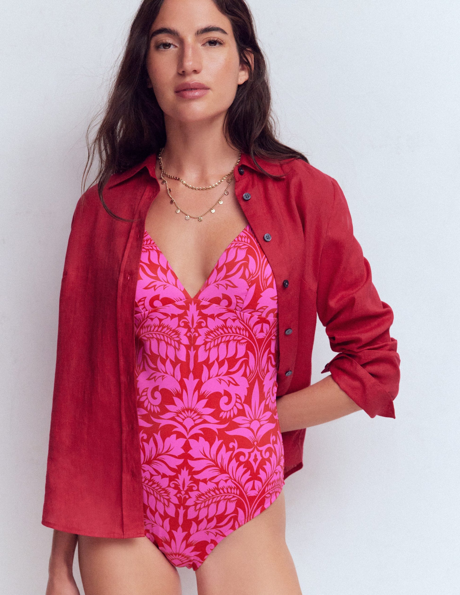 Arles Swimsuit-Salsa, Ornamental Foliage-3