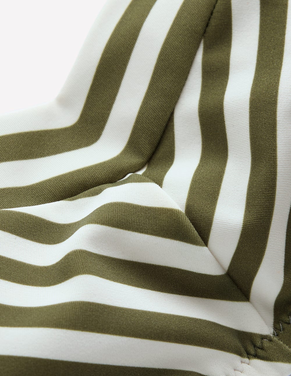 Clean Sweetheart Bikini Top-Olive, Ivory Stripe-7