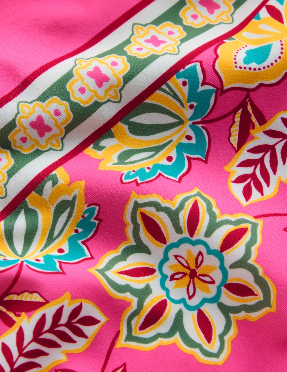 Bow Tie Shoulder Swimsuit-Sangria Sunset, Blossom-7