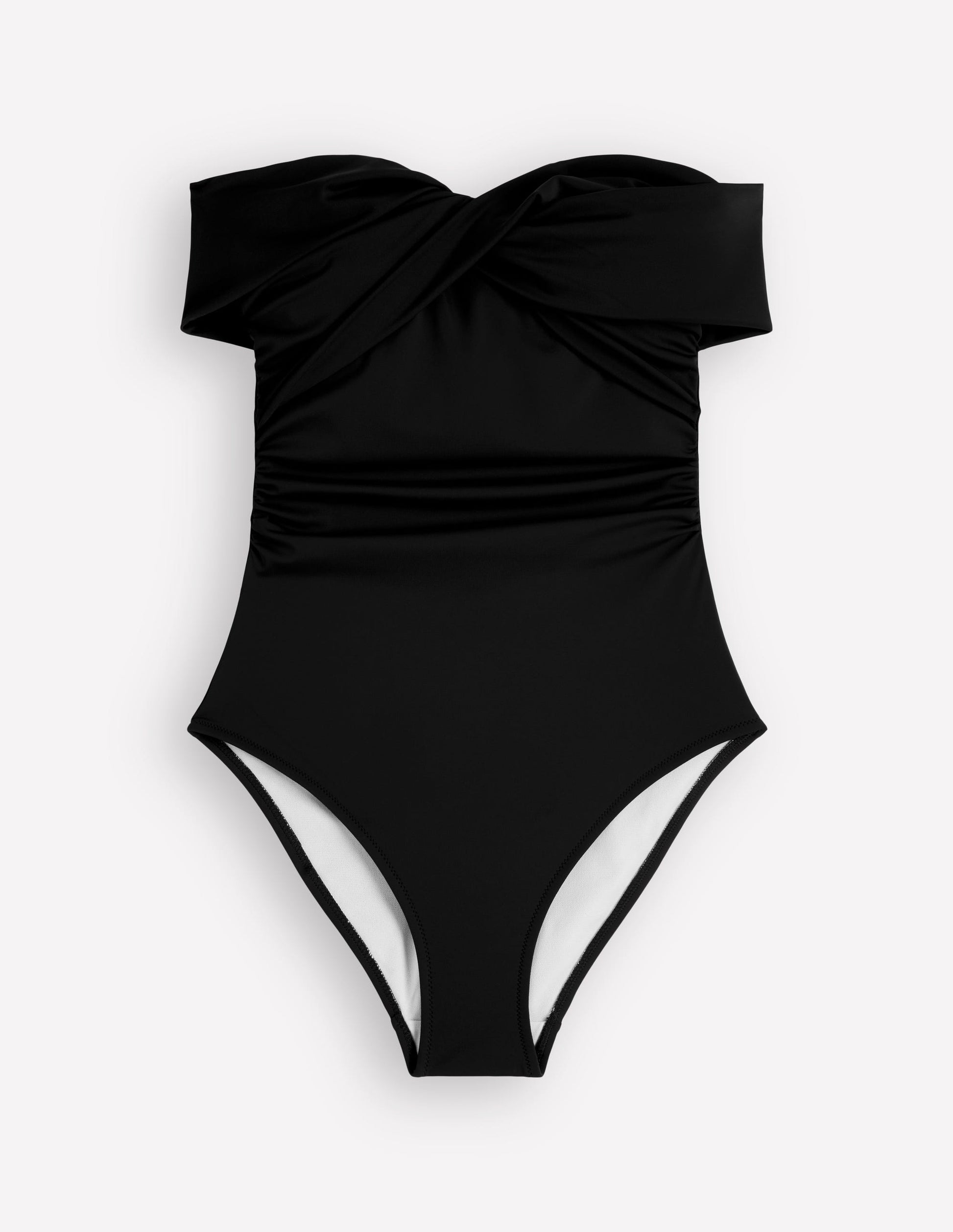 Bardot Wrap Swimsuit-Black-5