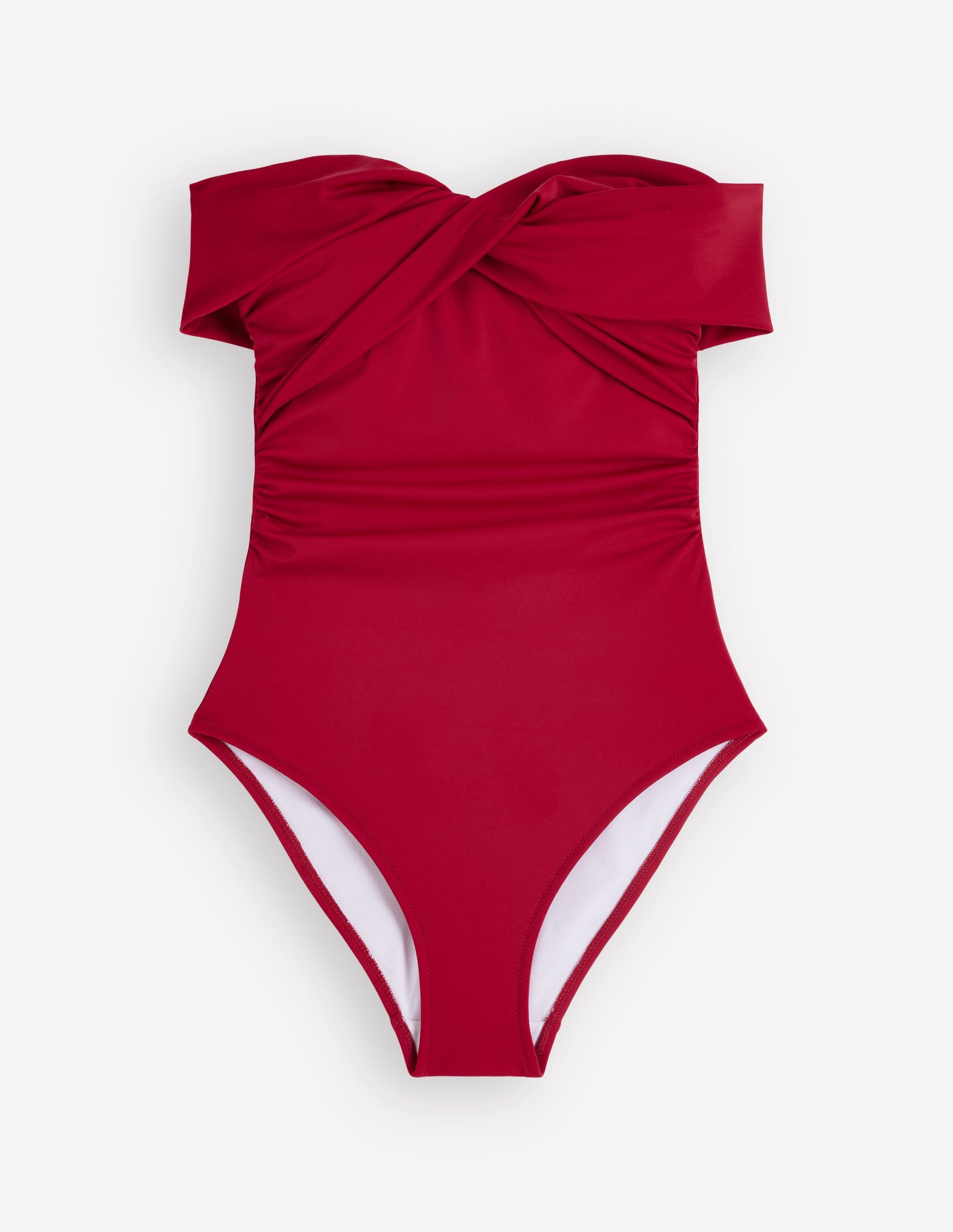 Bardot Wrap Swimsuit-Merida Red-5