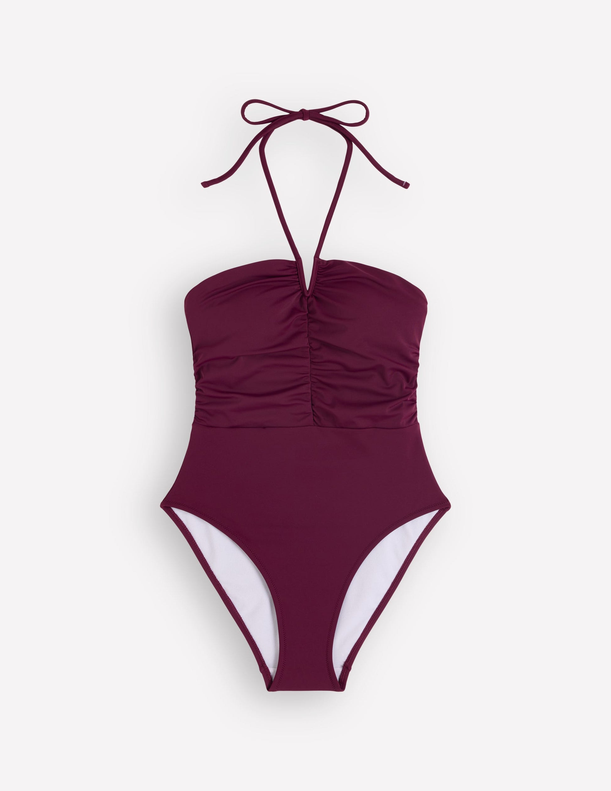Gather String Swimsuit-Chocberry-5