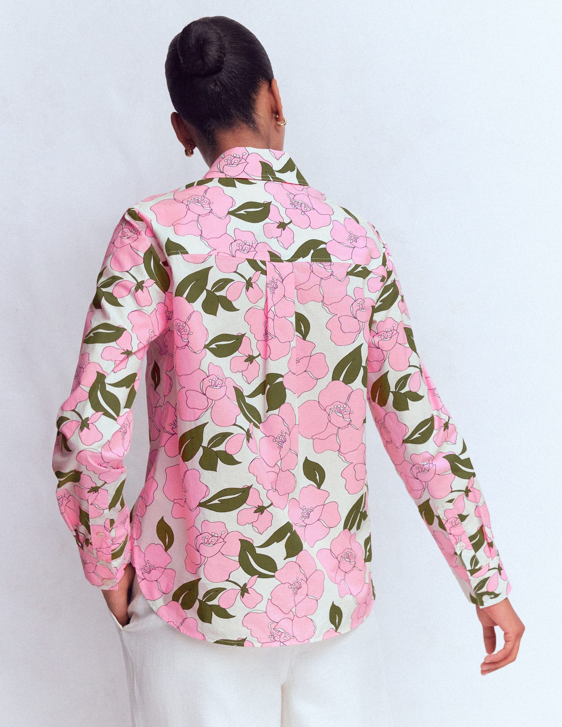Sienna Cotton Shirt-Blossom Pink, Radiant Bloom-3