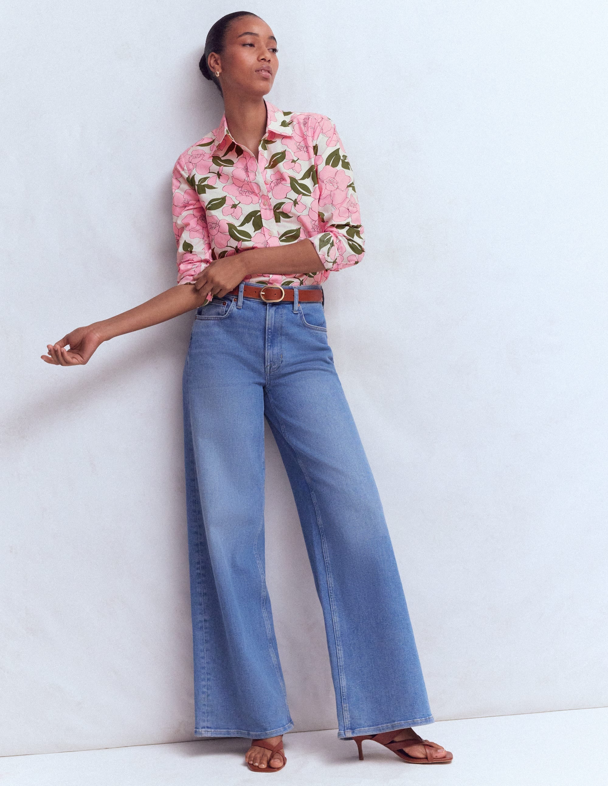 Sienna Cotton Shirt-Blossom Pink, Radiant Bloom - Image 5