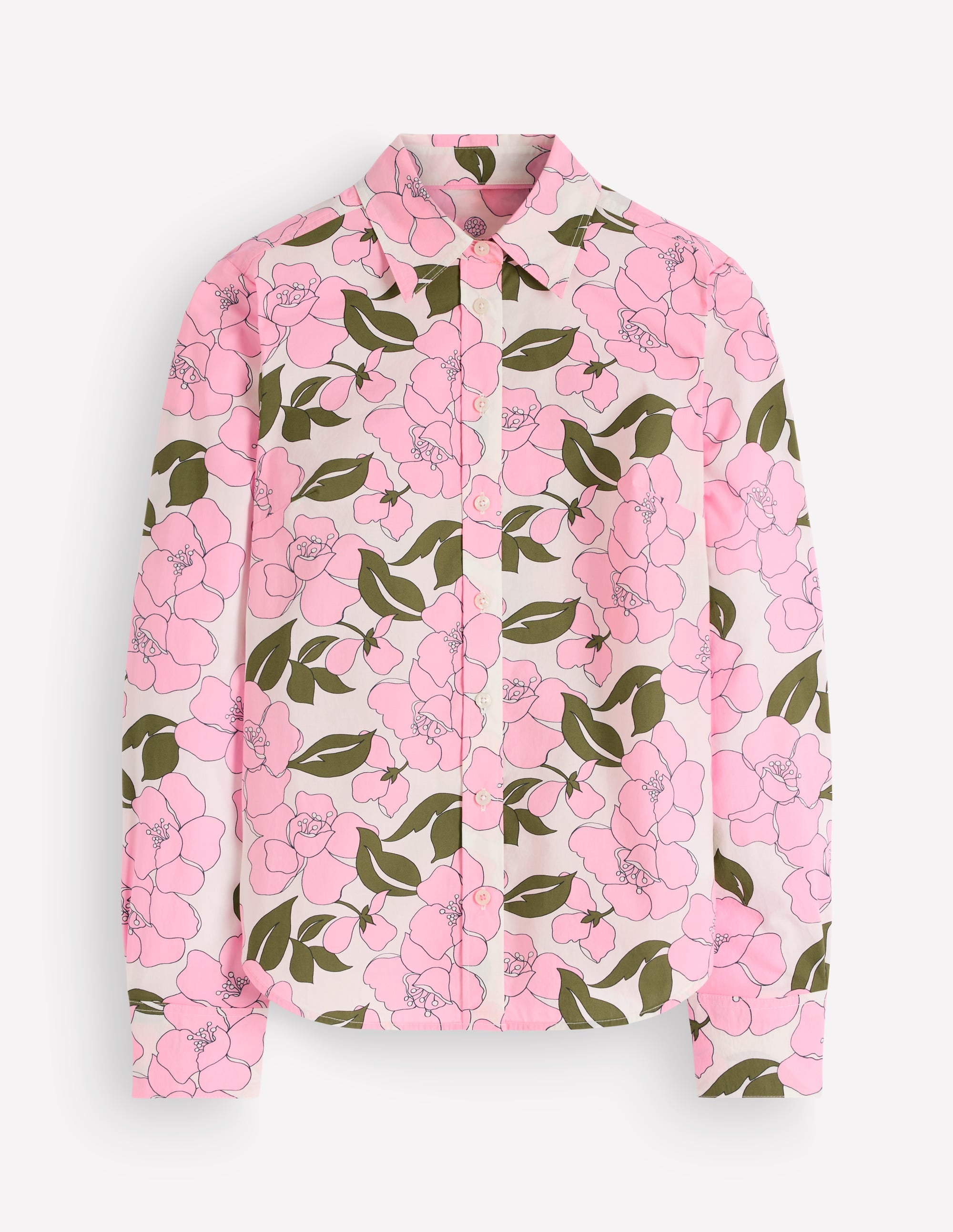 Sienna Cotton Shirt-Blossom Pink, Radiant Bloom - Image 6