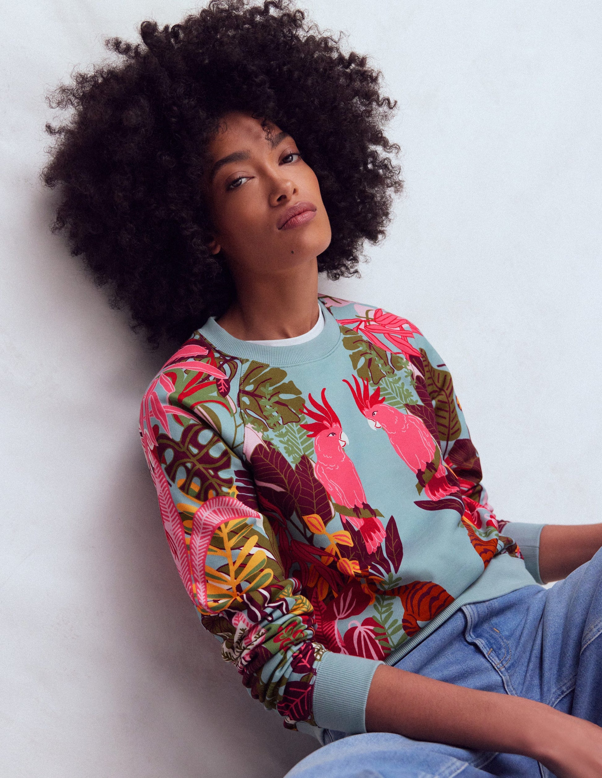 Emi Printed Sweatshirt-Tropical Safari Placement-1