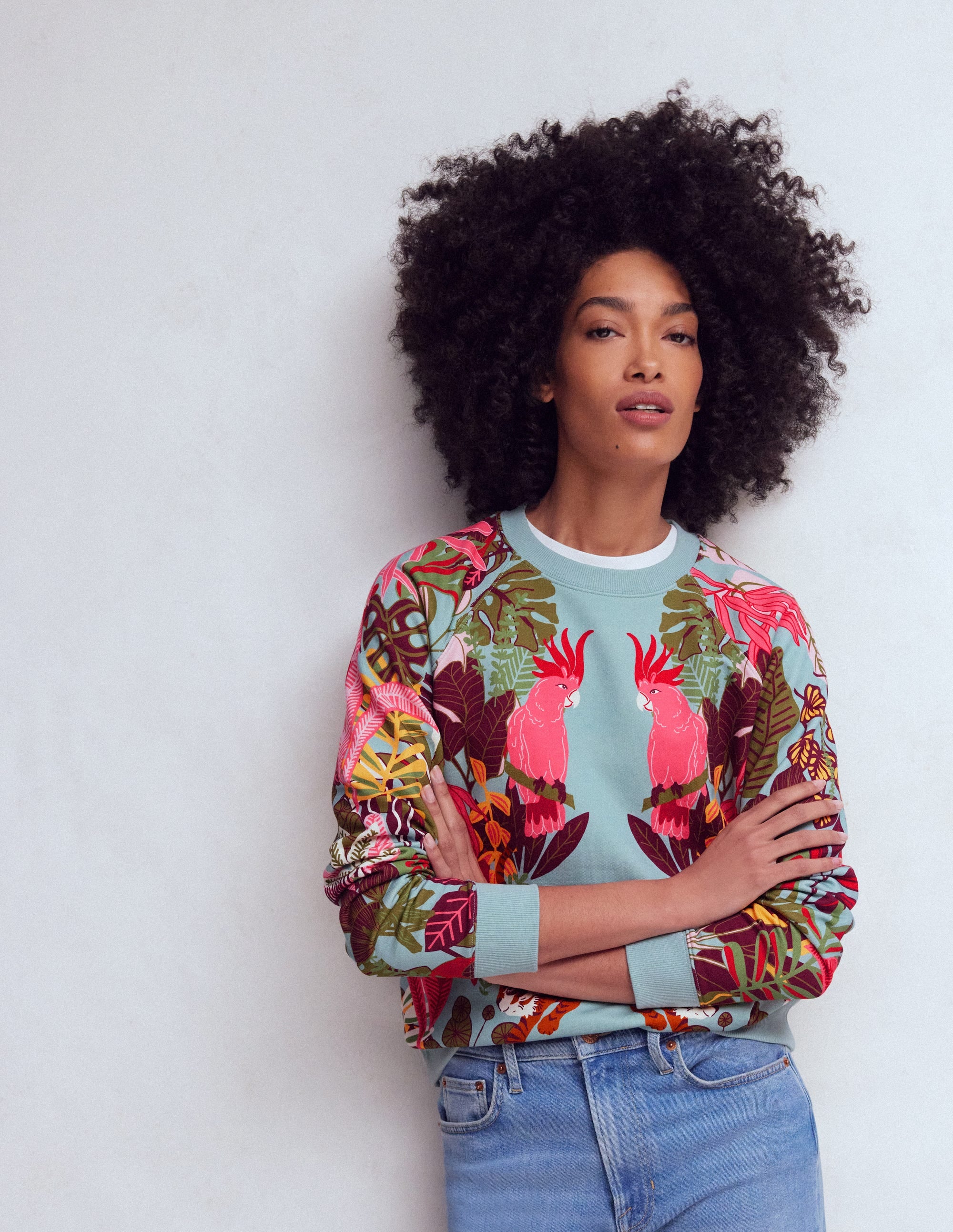 Emi Printed Sweatshirt-Tropical Safari Placement - Image 5