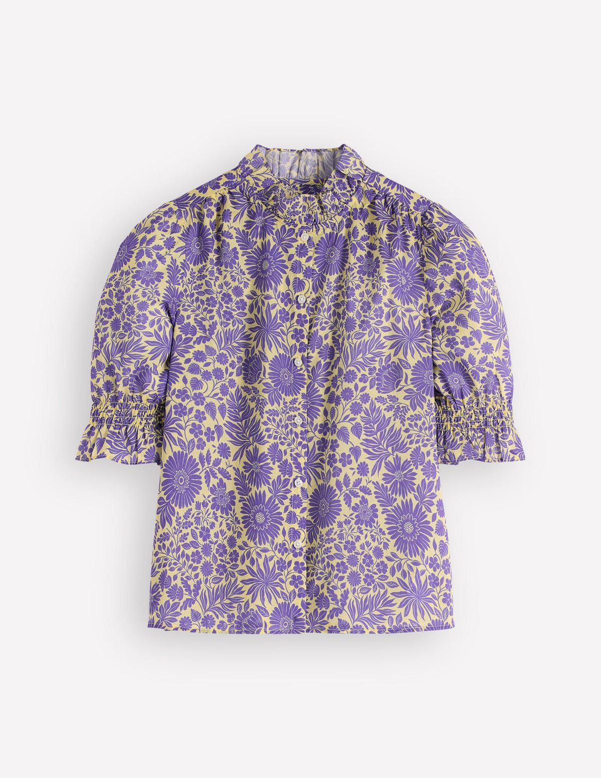 Heather Smocked Sleeve Top-Han Purple, Flowerbed Bloom - Image 5
