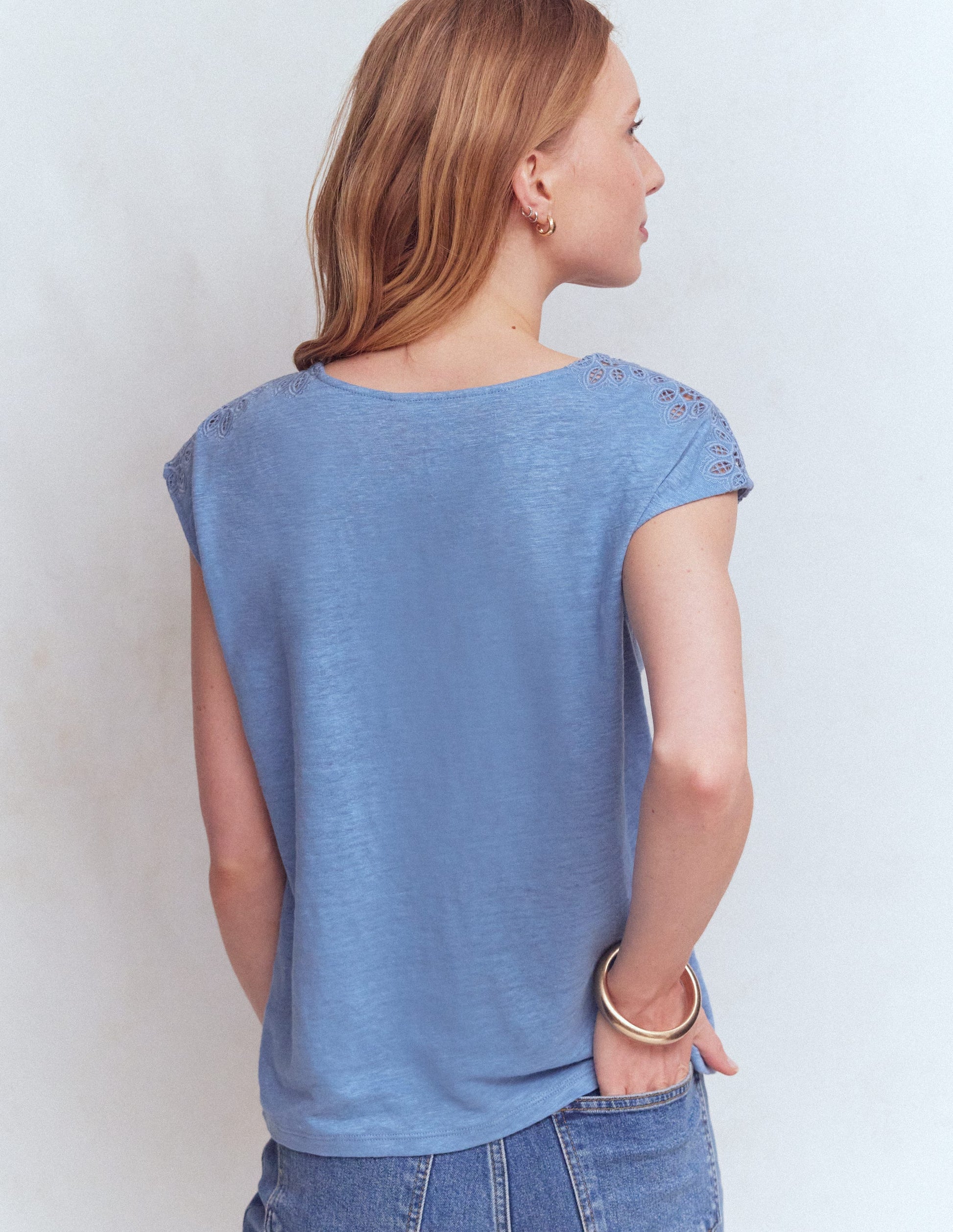 Tara Cutwork Linen Tee-Ashleigh Blue-3