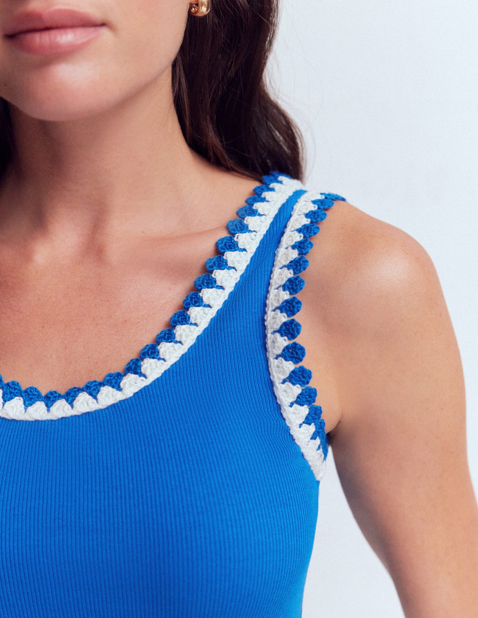 Maddie Trim Detail Vest-Kingfisher Blue-2