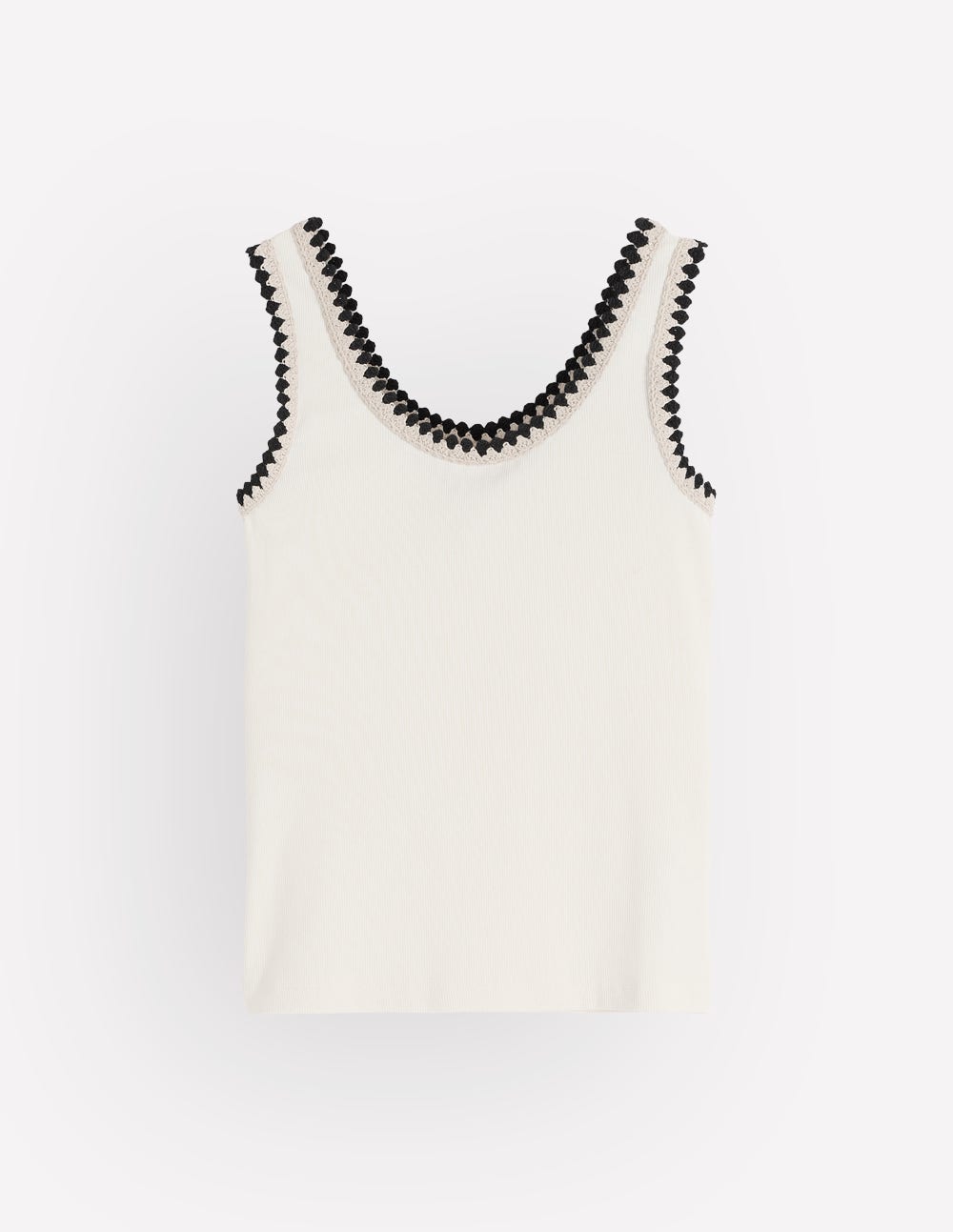 Maddie Trim Detail Vest-Ivory-6