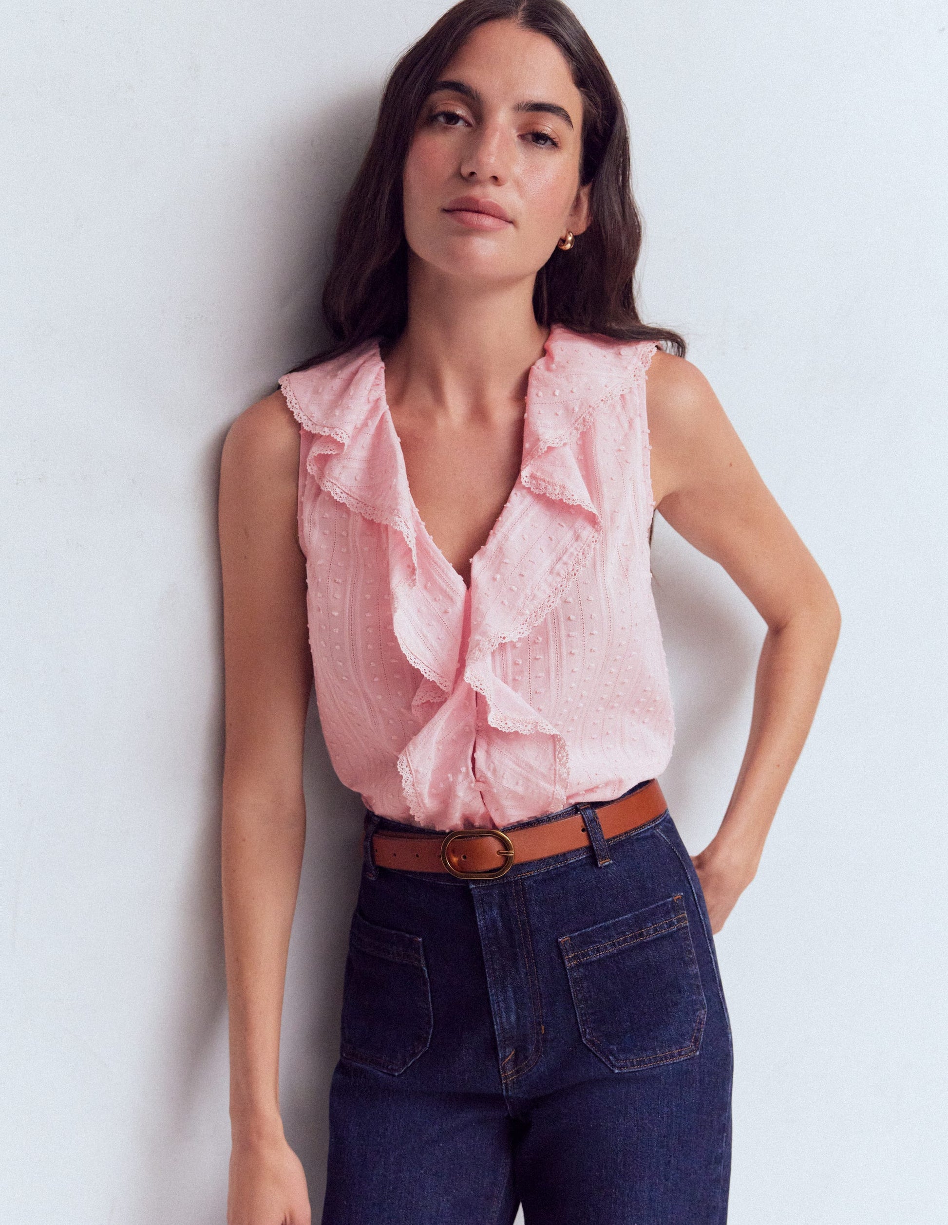 Eliza Sleeveless Top-French Pink-1