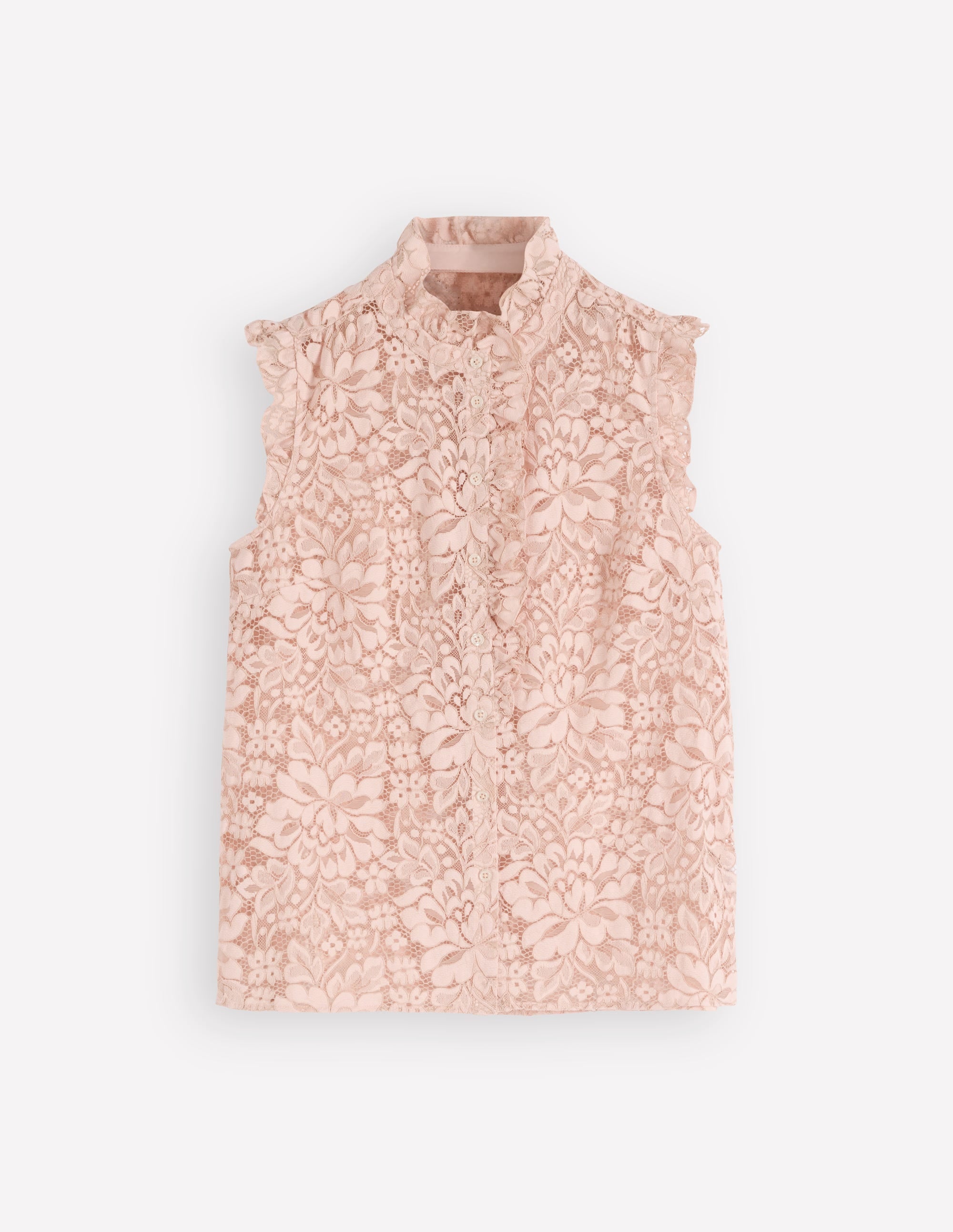 Isabel Sleeveless Lace Top-Pale Pink | Boden UK