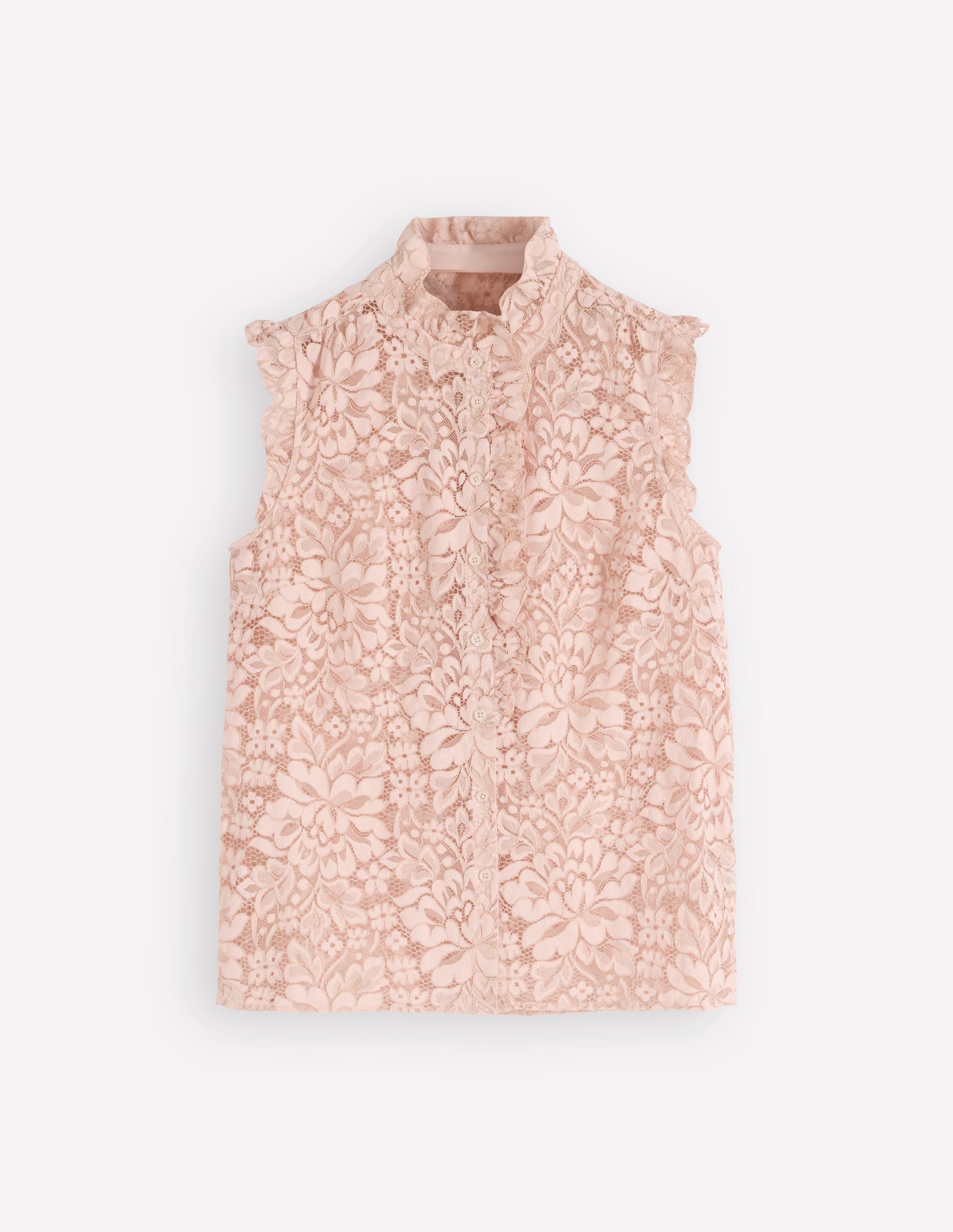 Isabel Sleeveless Lace Top-Pale Pink-6