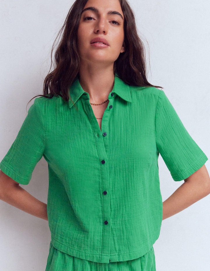 Double Cloth Shirt-Leprechaun Green