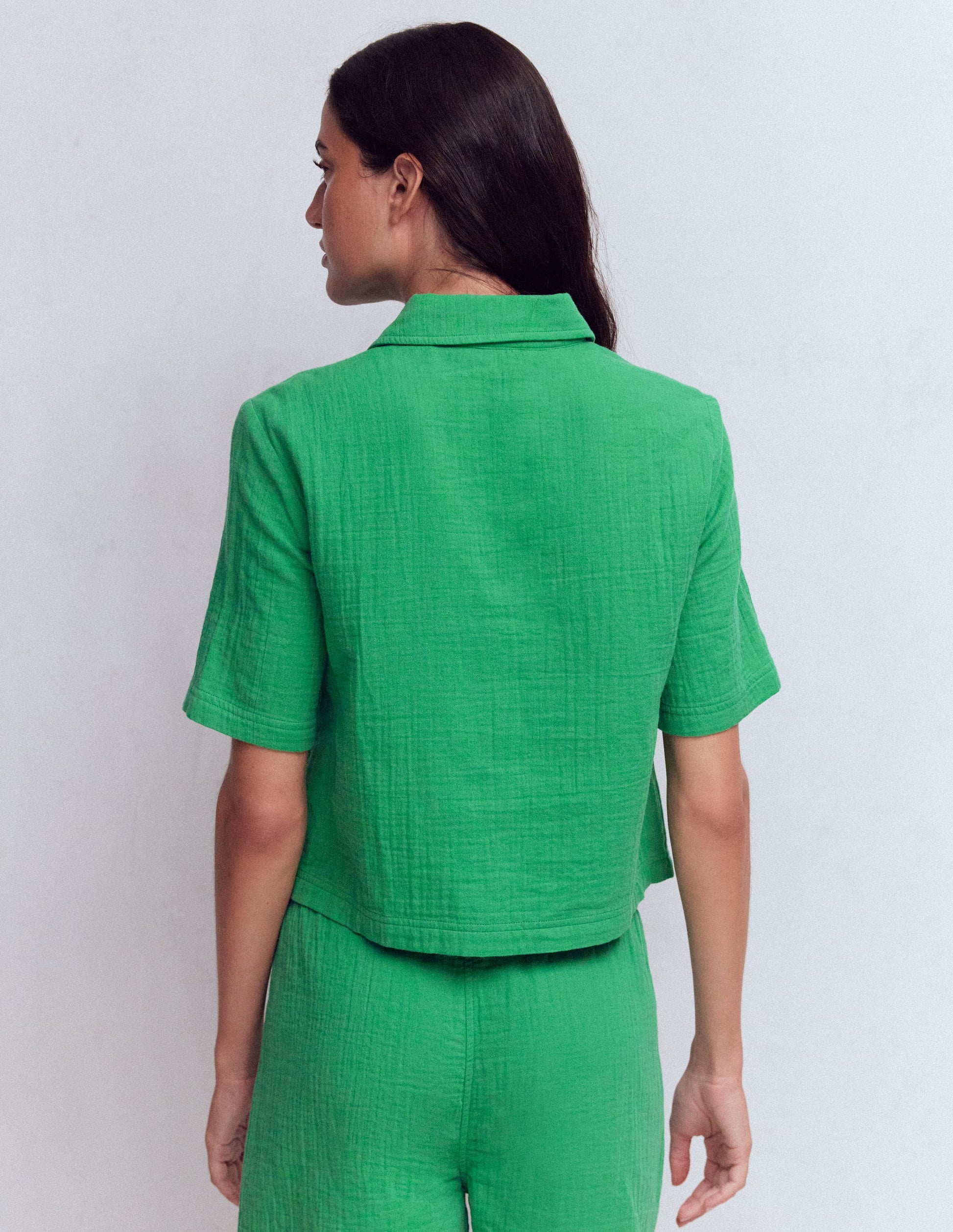 Double Cloth Shirt-Leprechaun Green-3