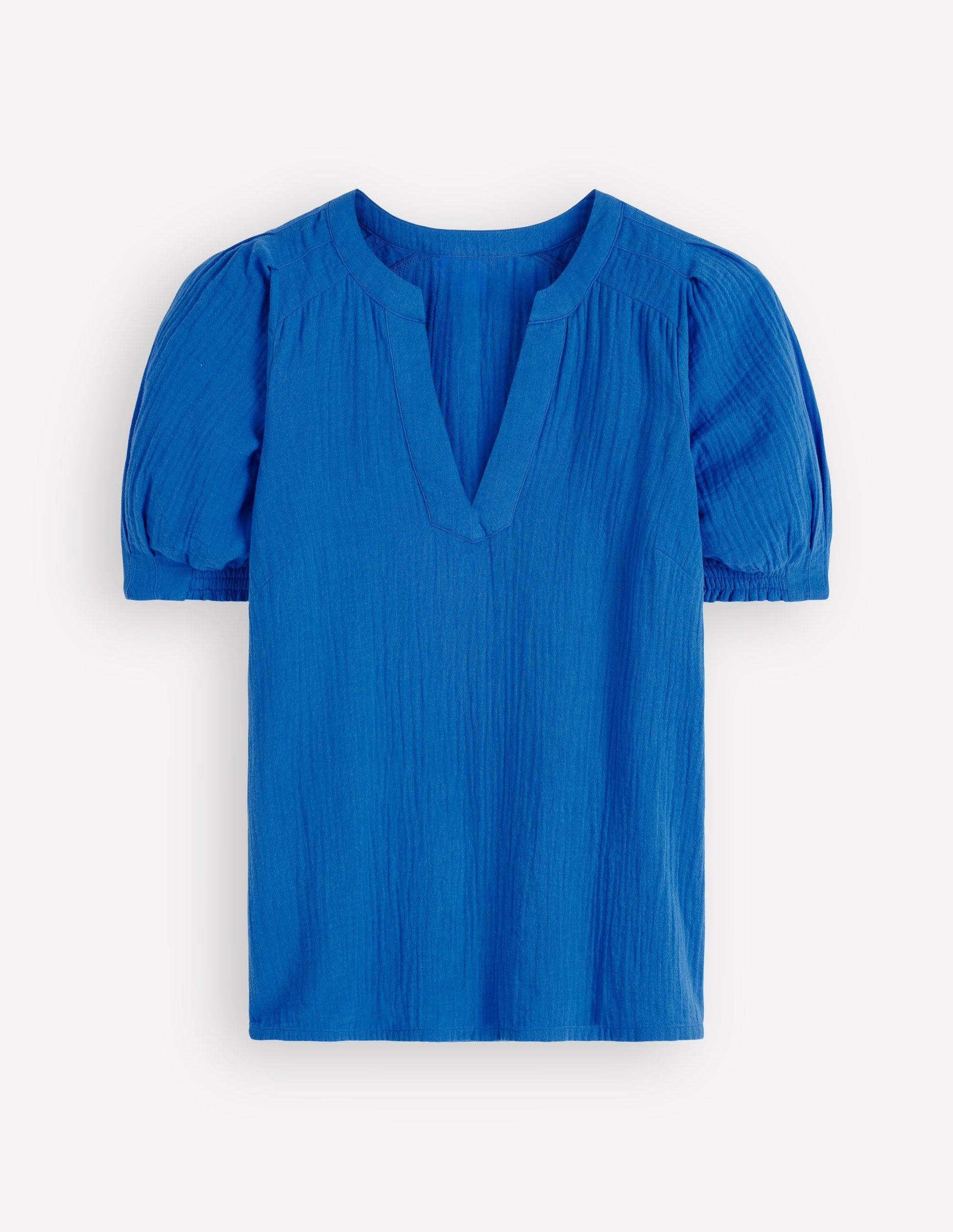 Rae Double Cloth Top-Bright Cobalt-6