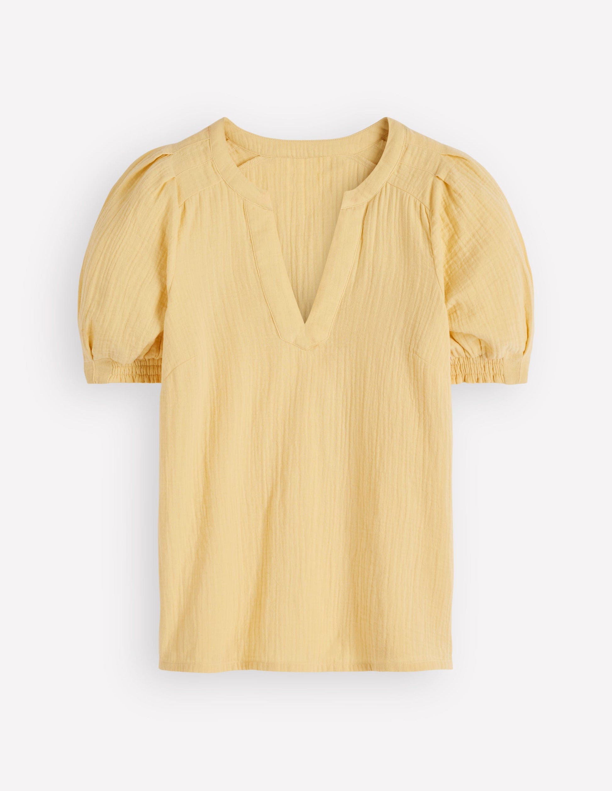 Rae Double Cloth Top-Sunlight Yellow-5