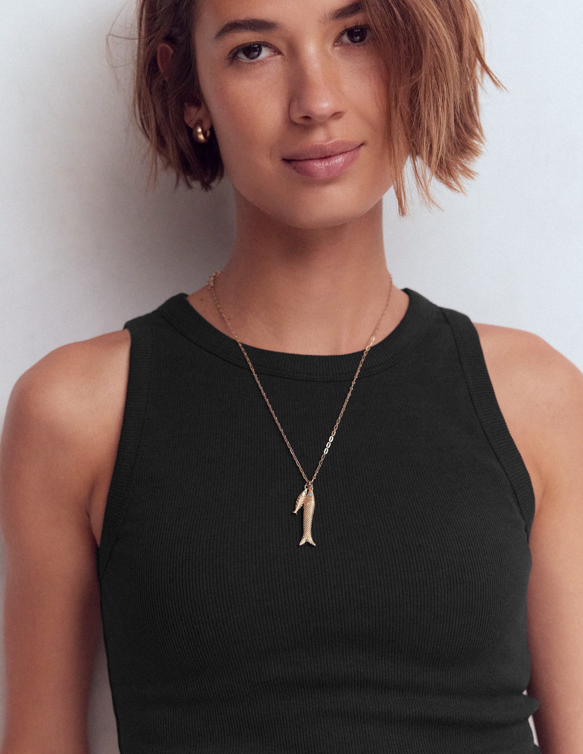 Ribbed Cotton Vest-Black-2