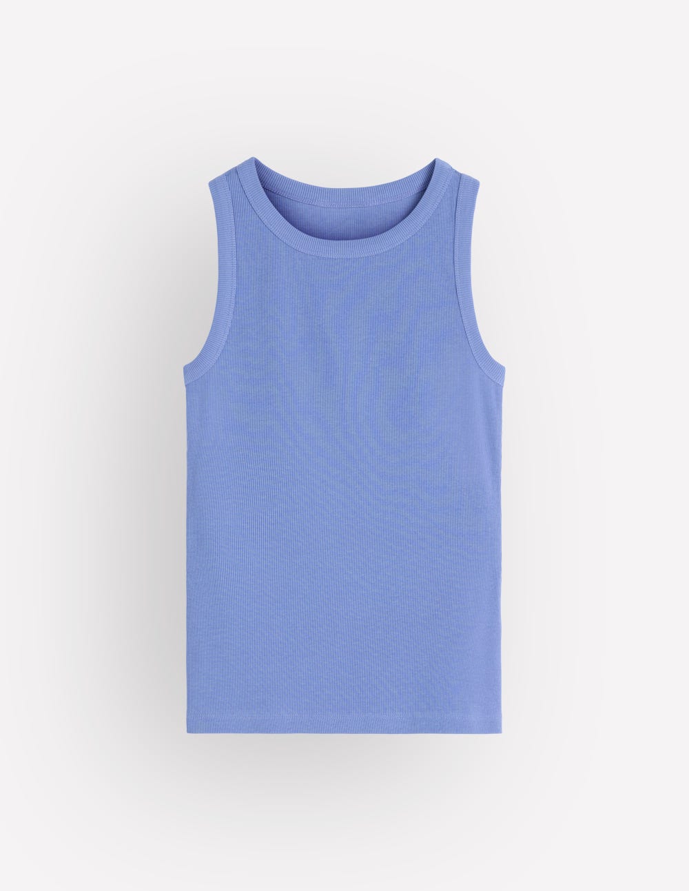 Ribbed Cotton Vest-Cabin Blue-7