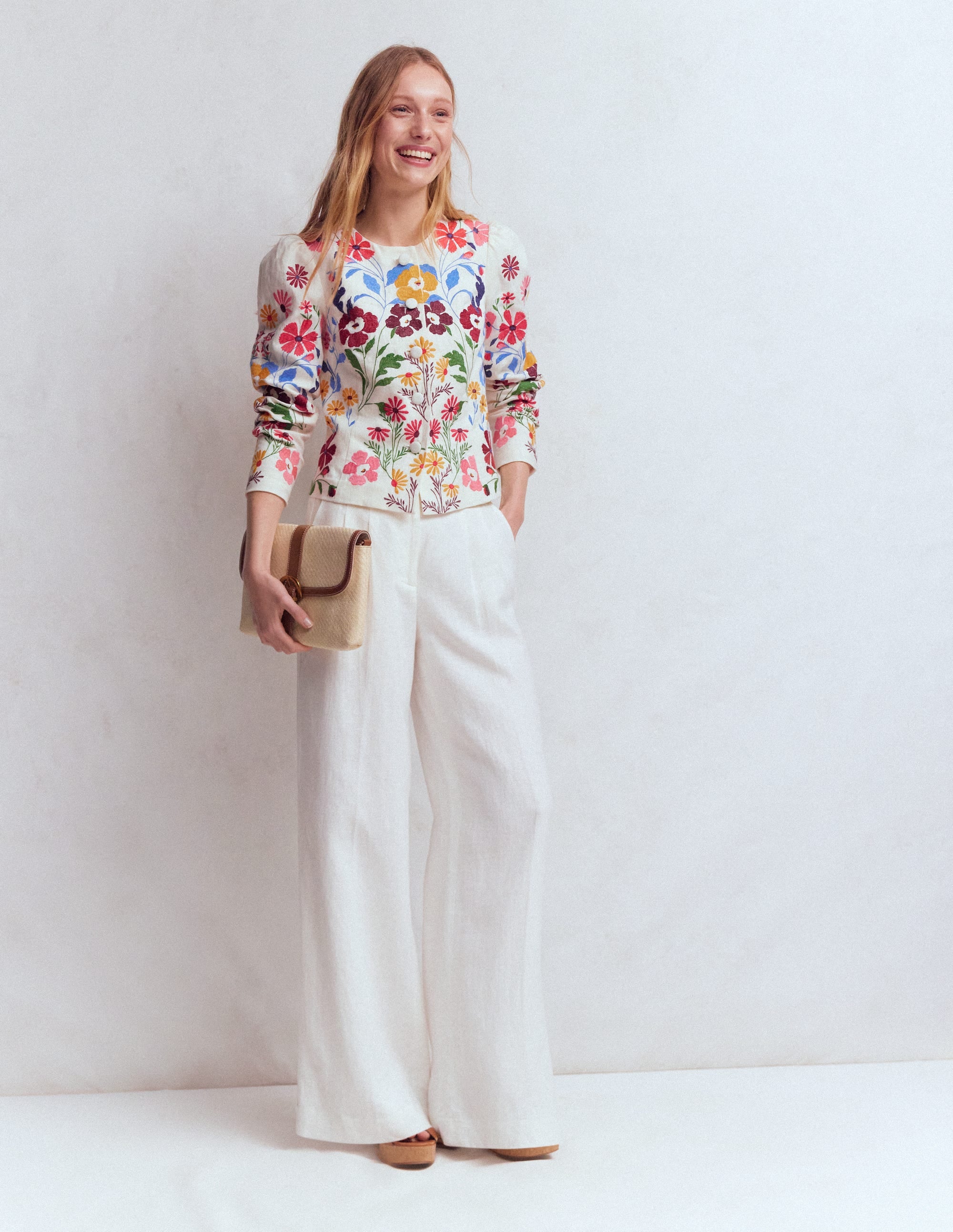 Salisbury Puff Sleeve Jacket-Multi, Embroidery - Image 5