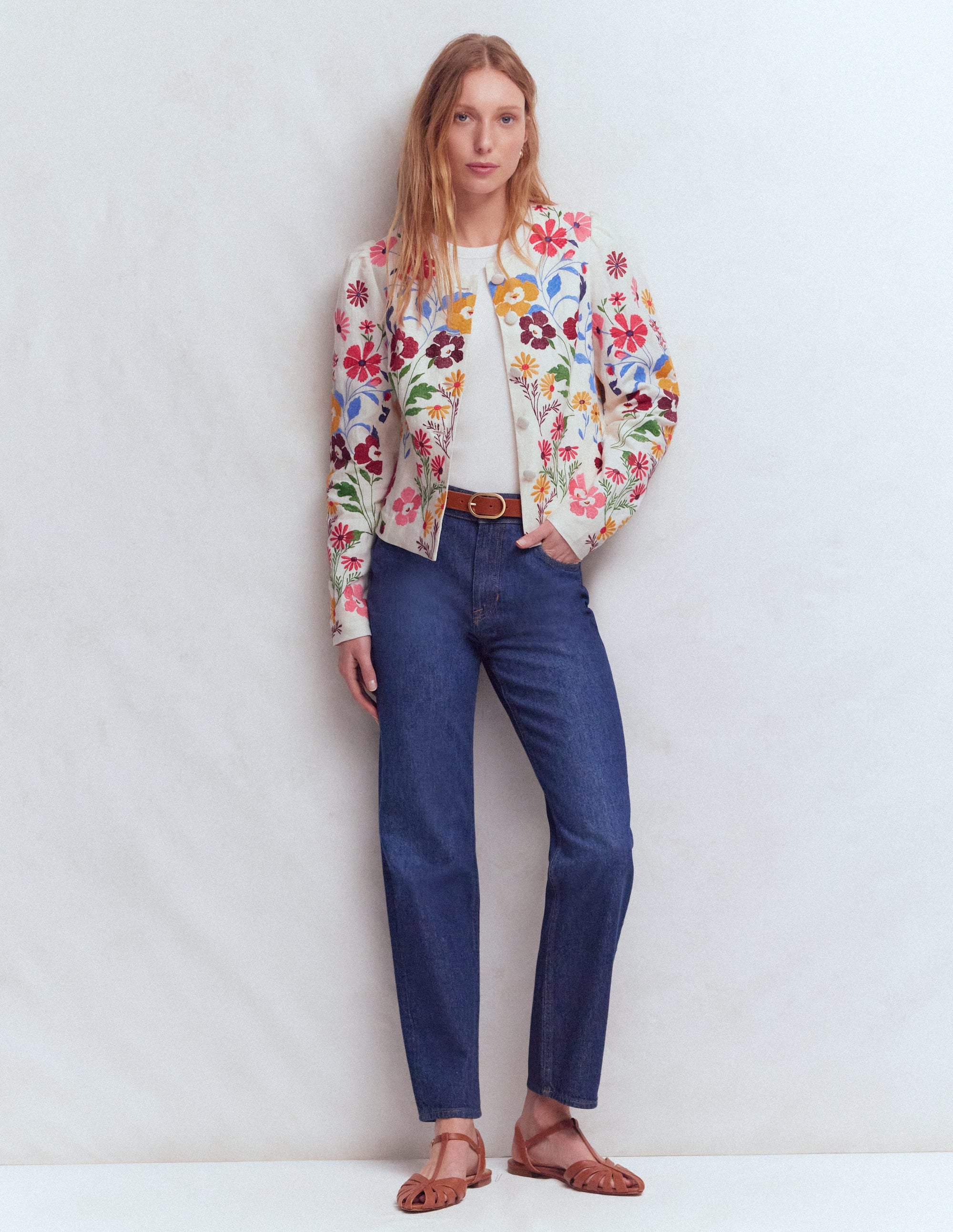 Salisbury Puff Sleeve Jacket-Multi, Embroidery - Image 6