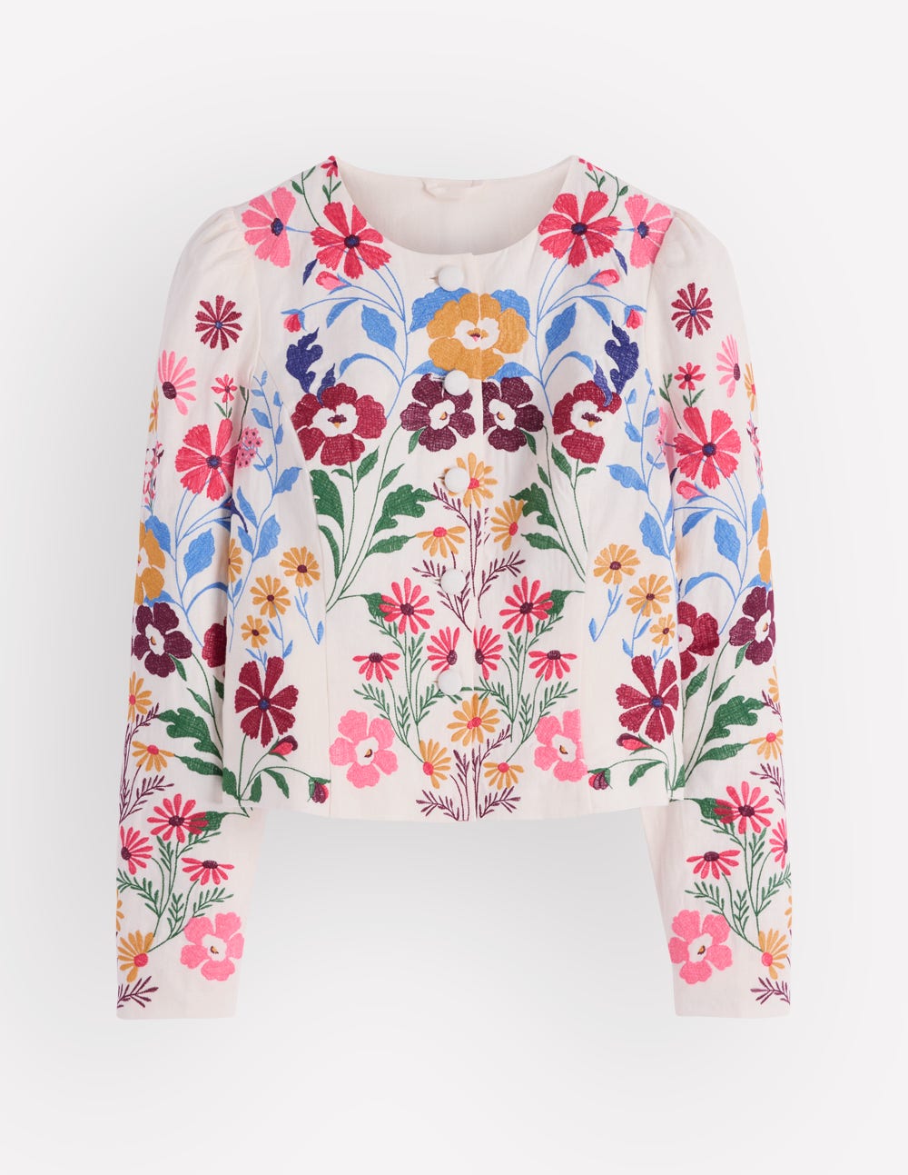 Salisbury Puff Sleeve Jacket-Multi, Embroidery - Image 7