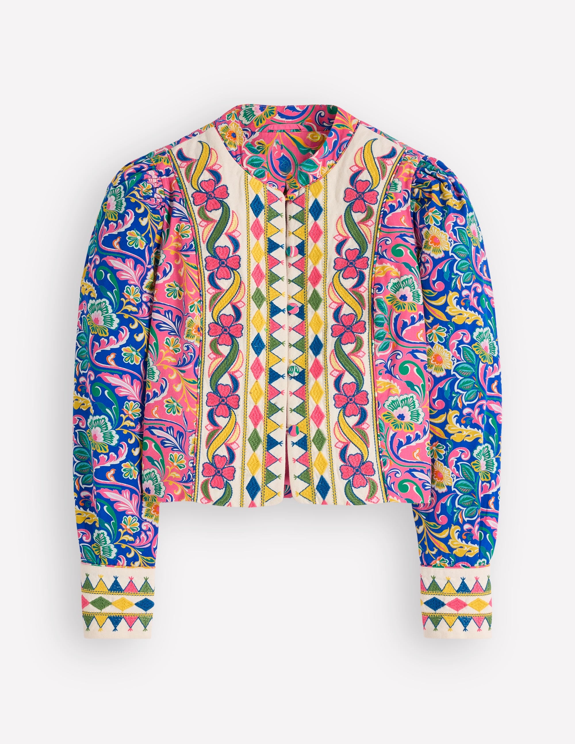 Printed Trim Jacket-Multi, Enchanting Bouquet - Image 9