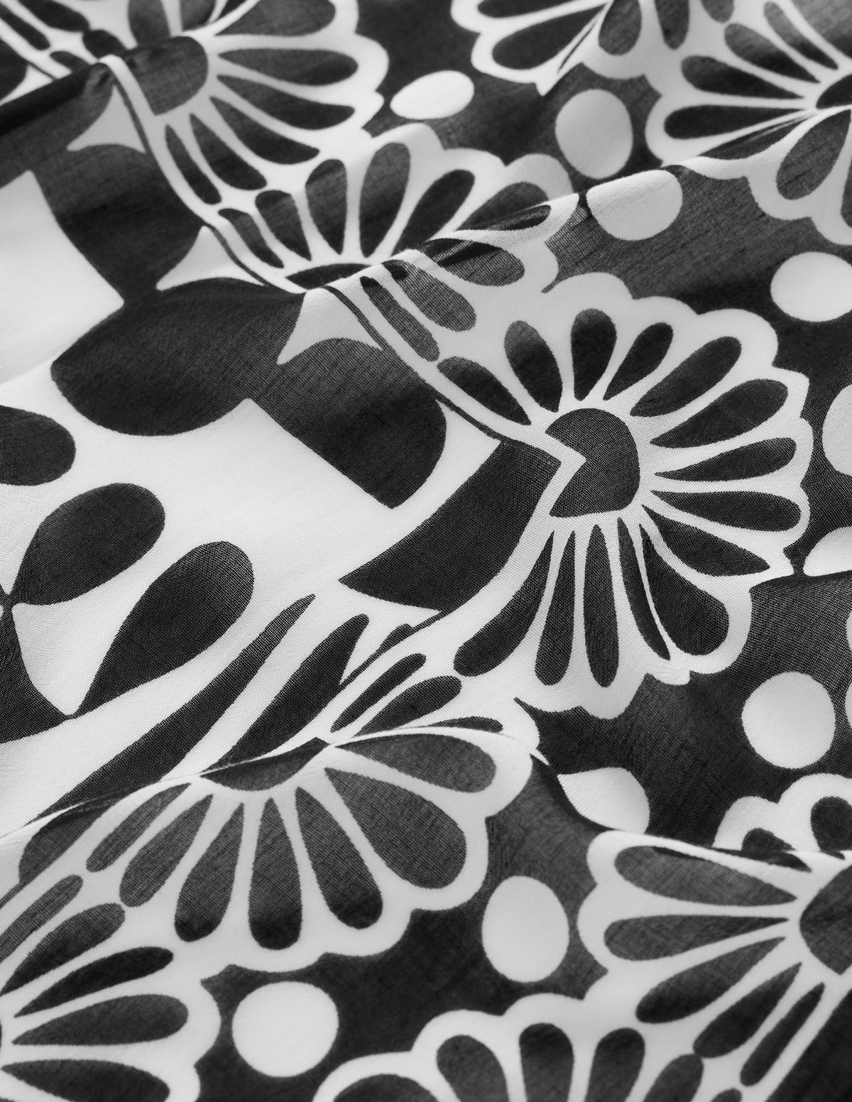 Printed Sarong Scarf-Black, Geo Stamp - Image 3