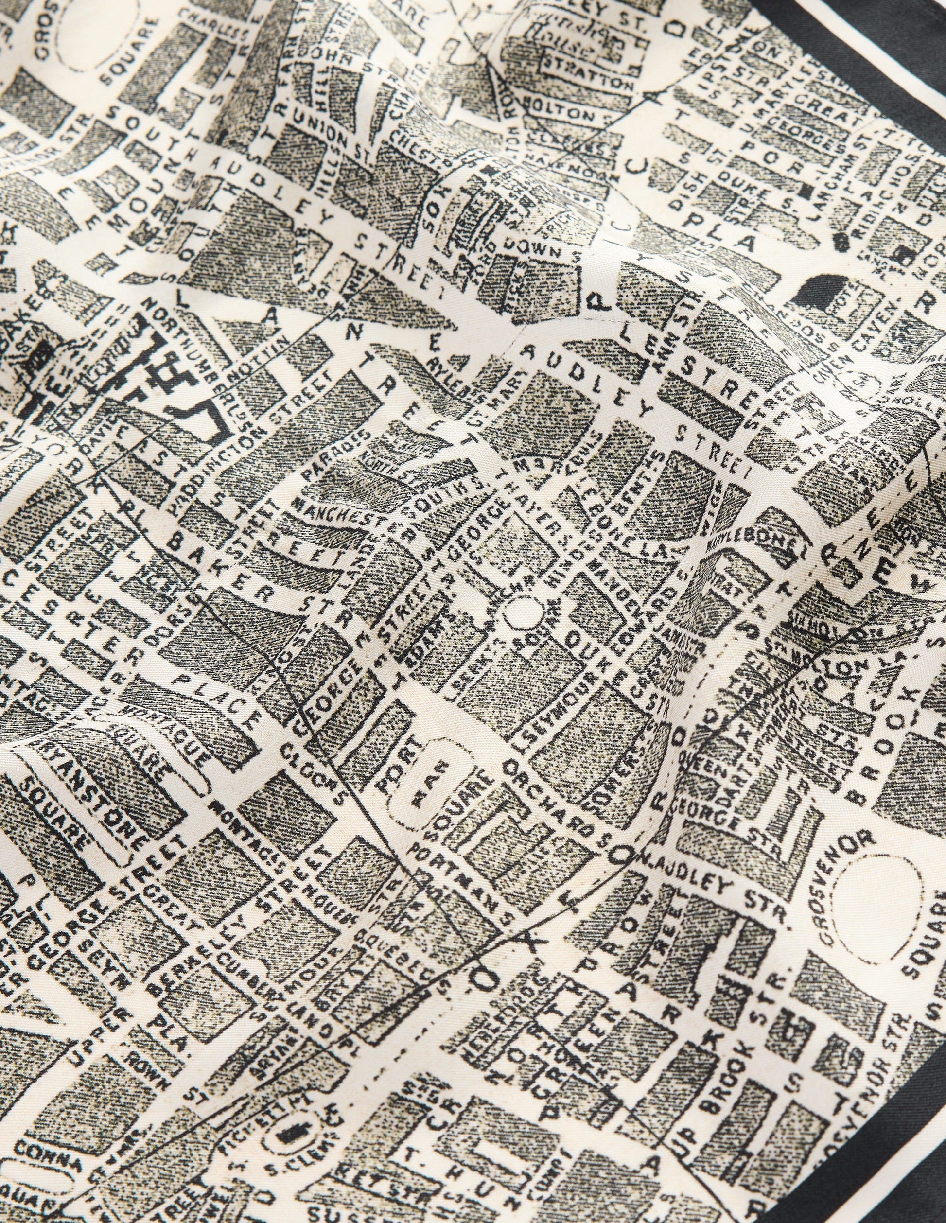 Elisabeth Silk Square Scarf-Map Of London-3