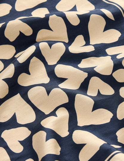Silk Square Scarf-Heart Scatter-3