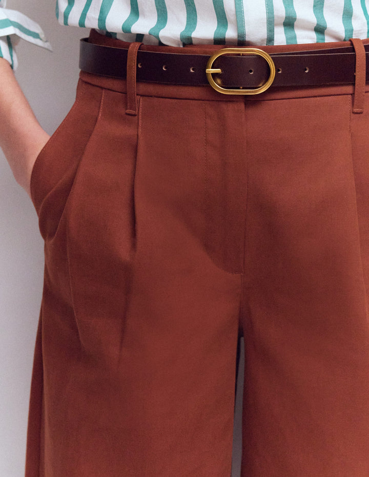 Classic Leather Belt-Bitter Choc
