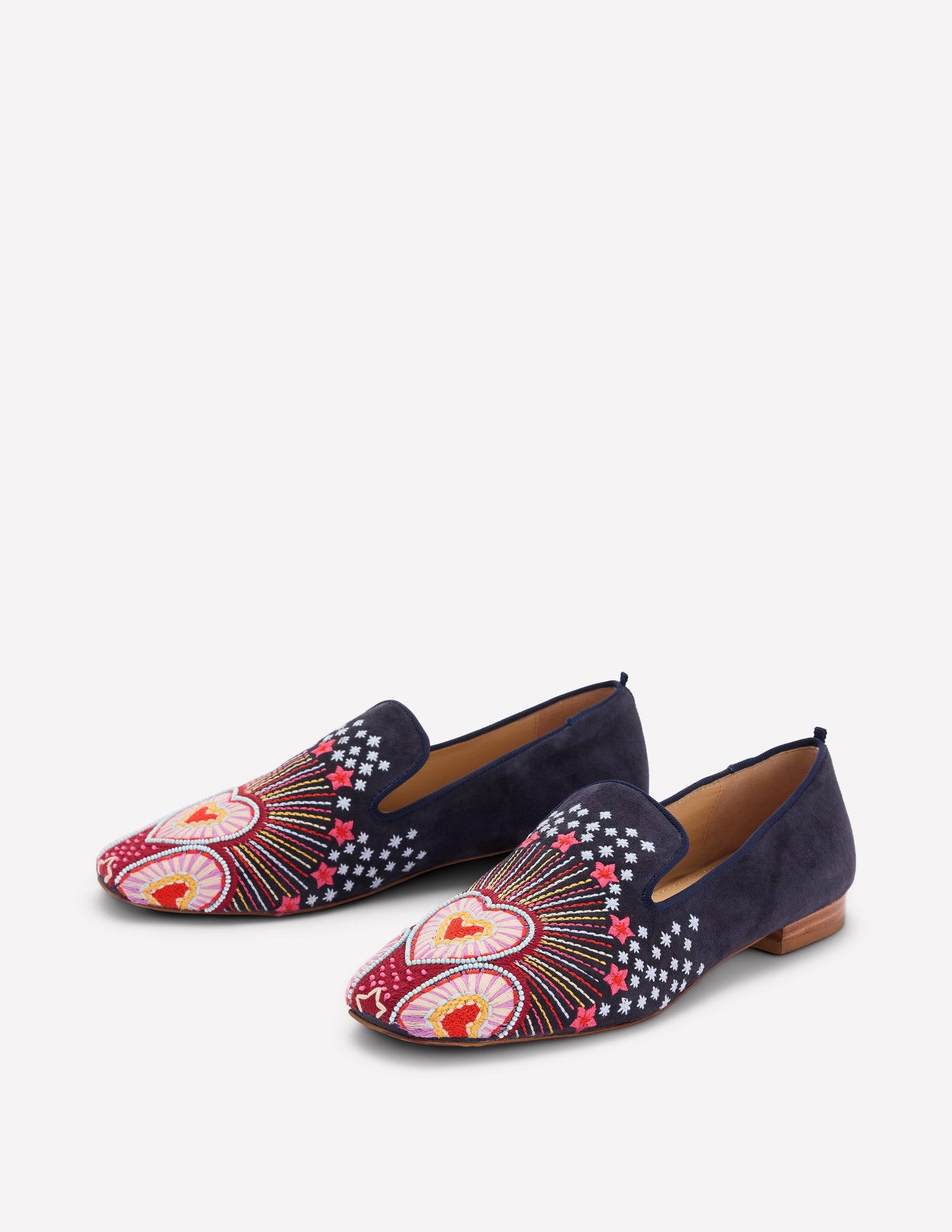 Slipper Cut Loafers-Navy