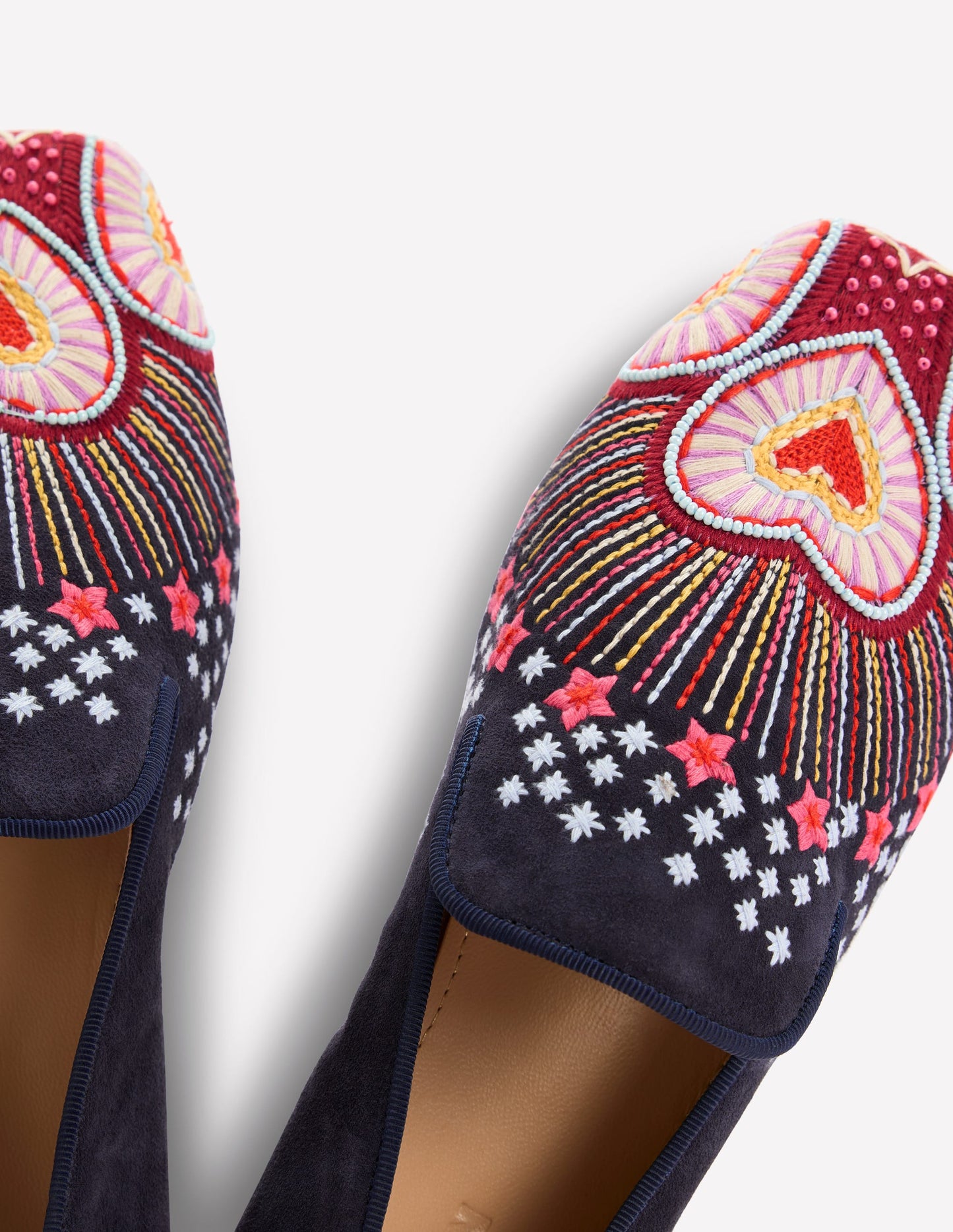 Slipper Cut Loafers-Navy