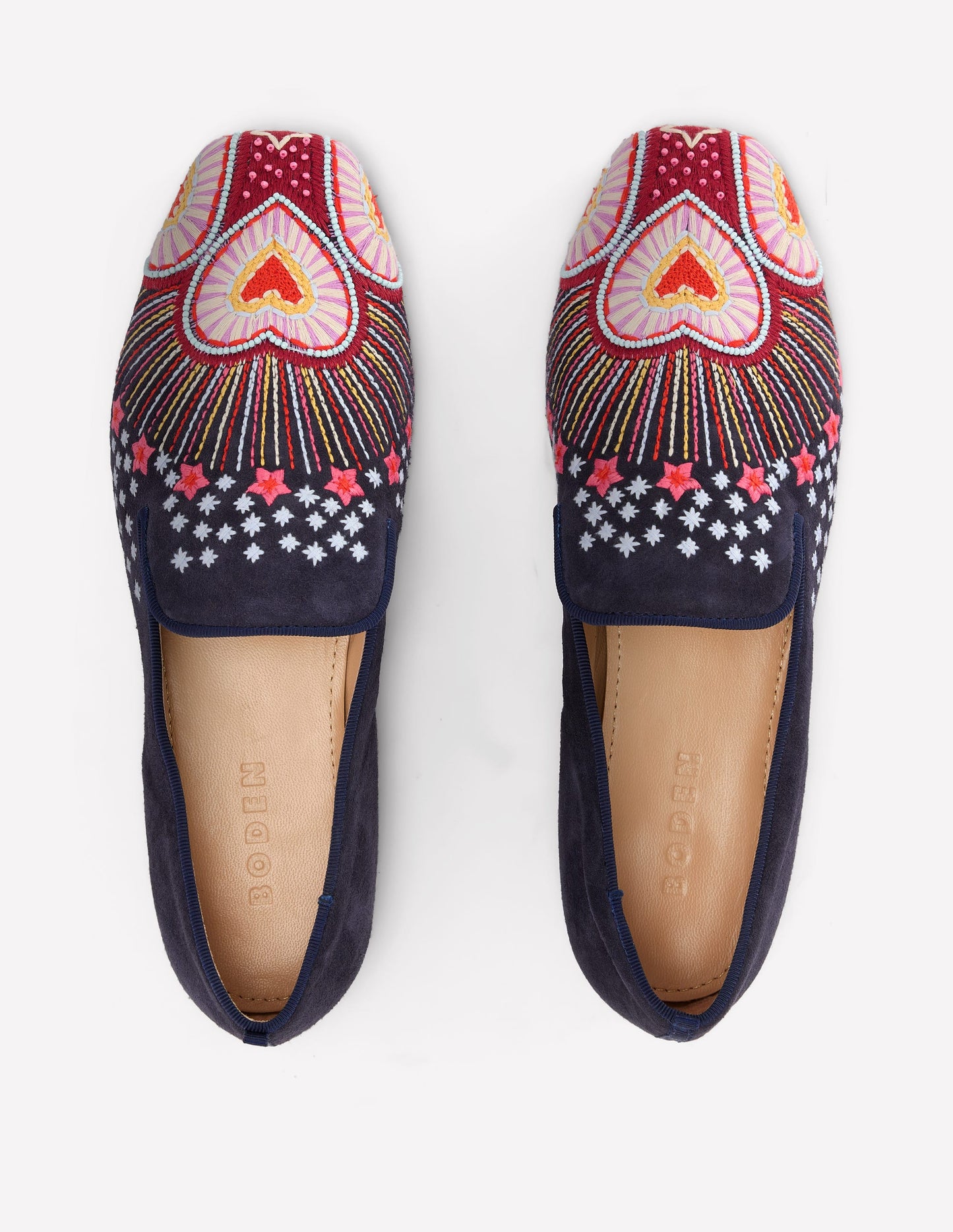 Slipper Cut Loafers-Navy