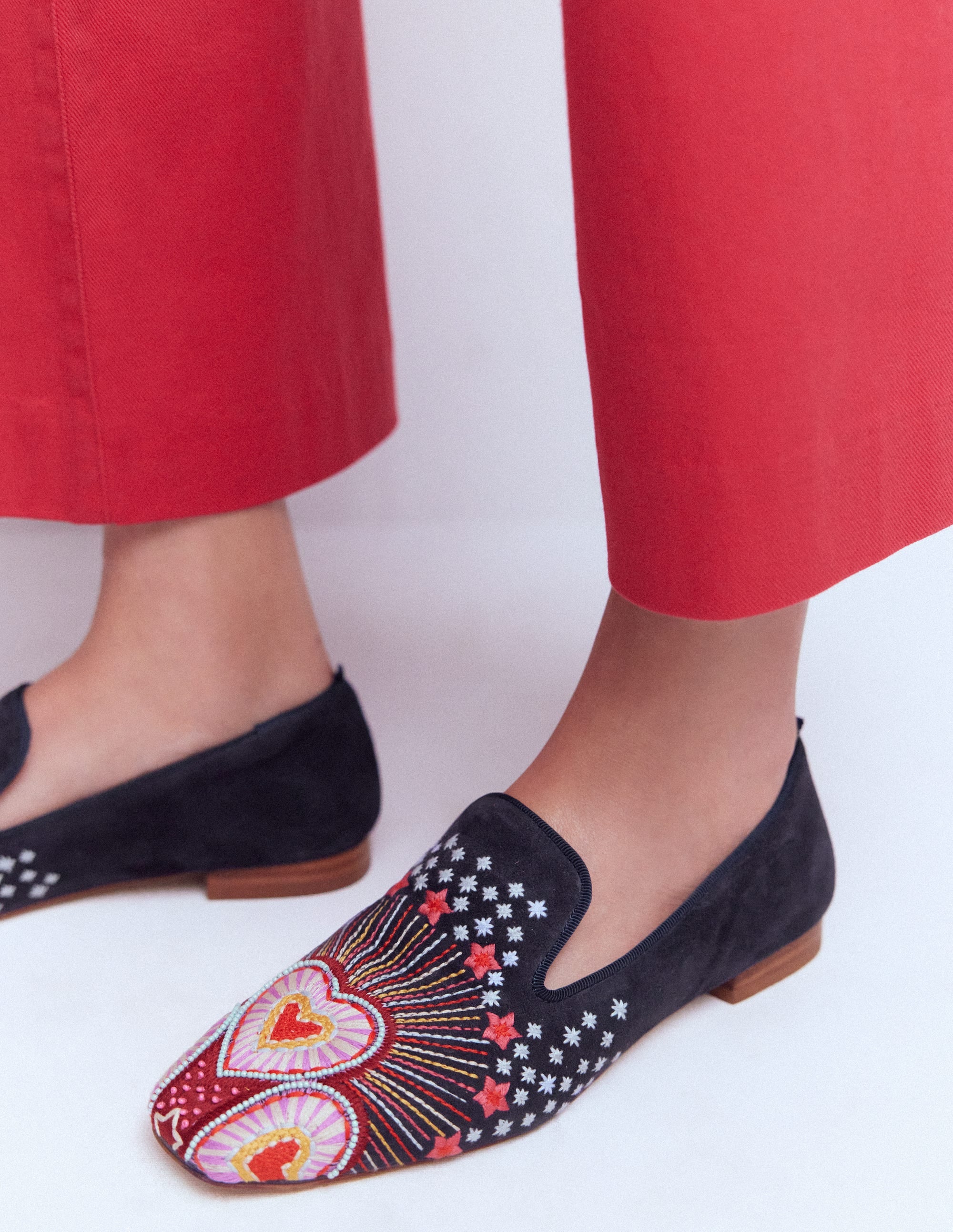 Slipper Cut Loafers-Navy - Image 2