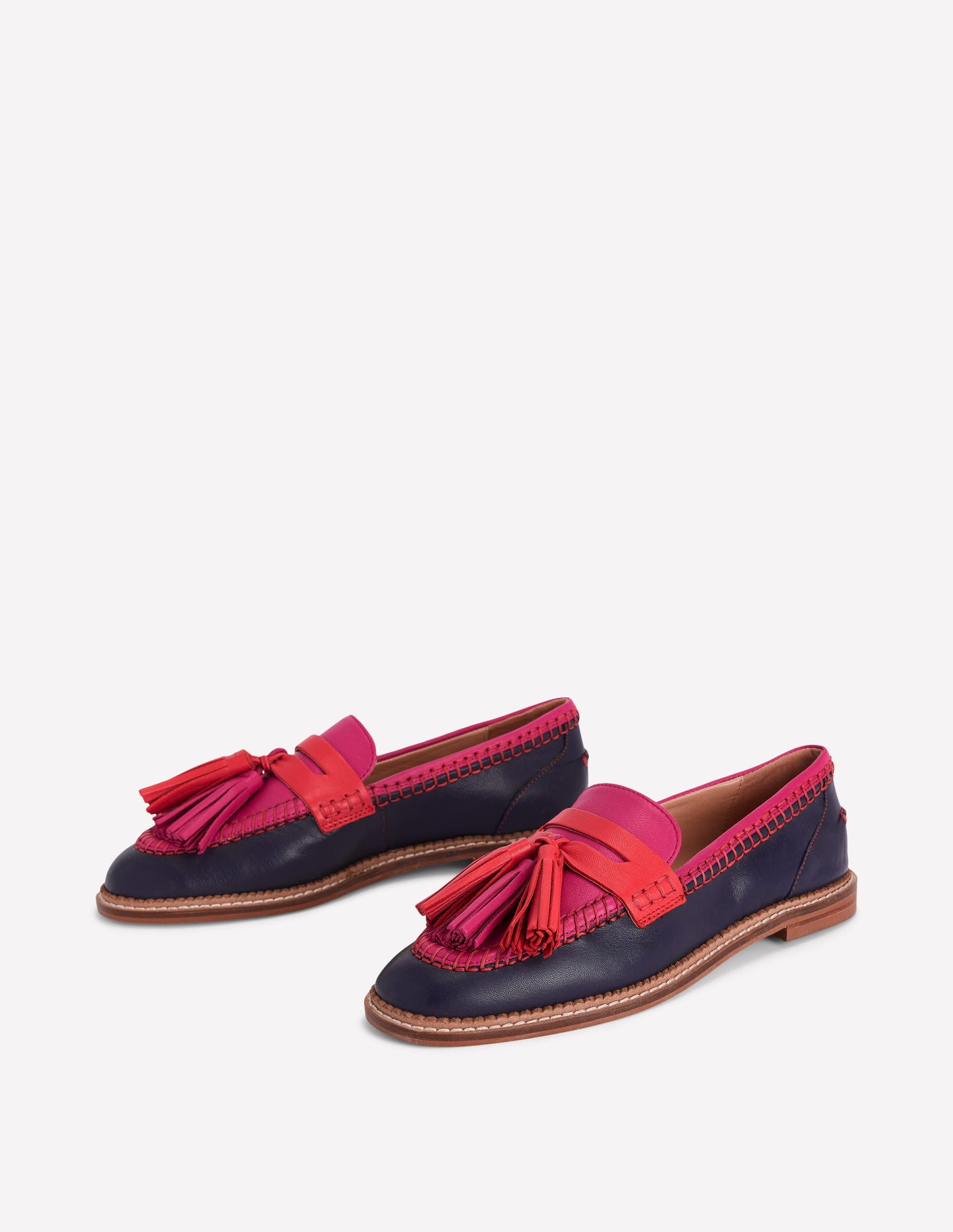 Nya Penny Loafers-Colourblock Tassel