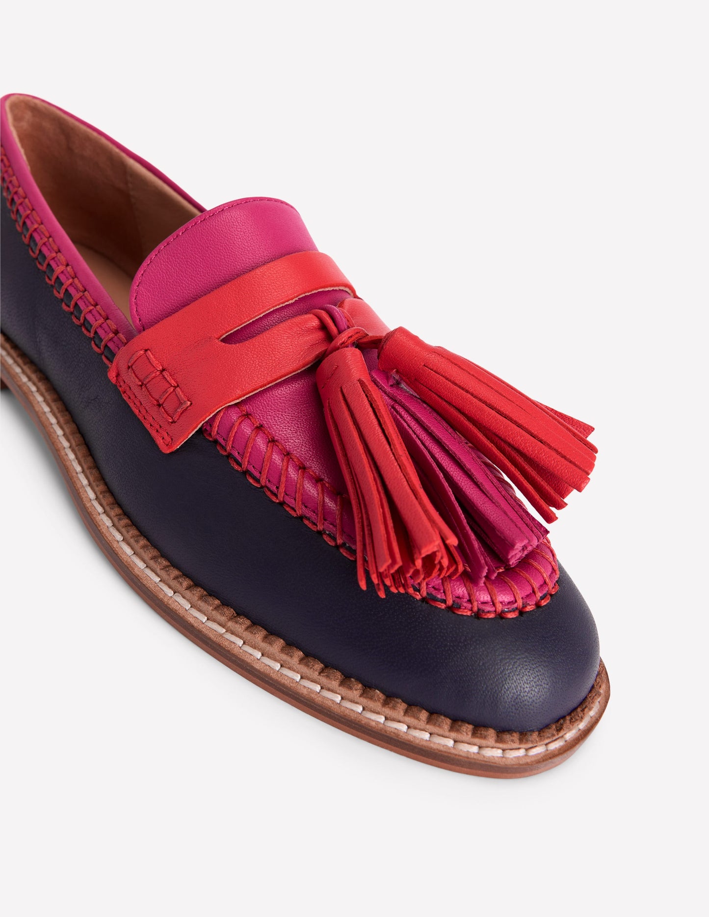 Nya Penny Loafers-Colourblock Tassel