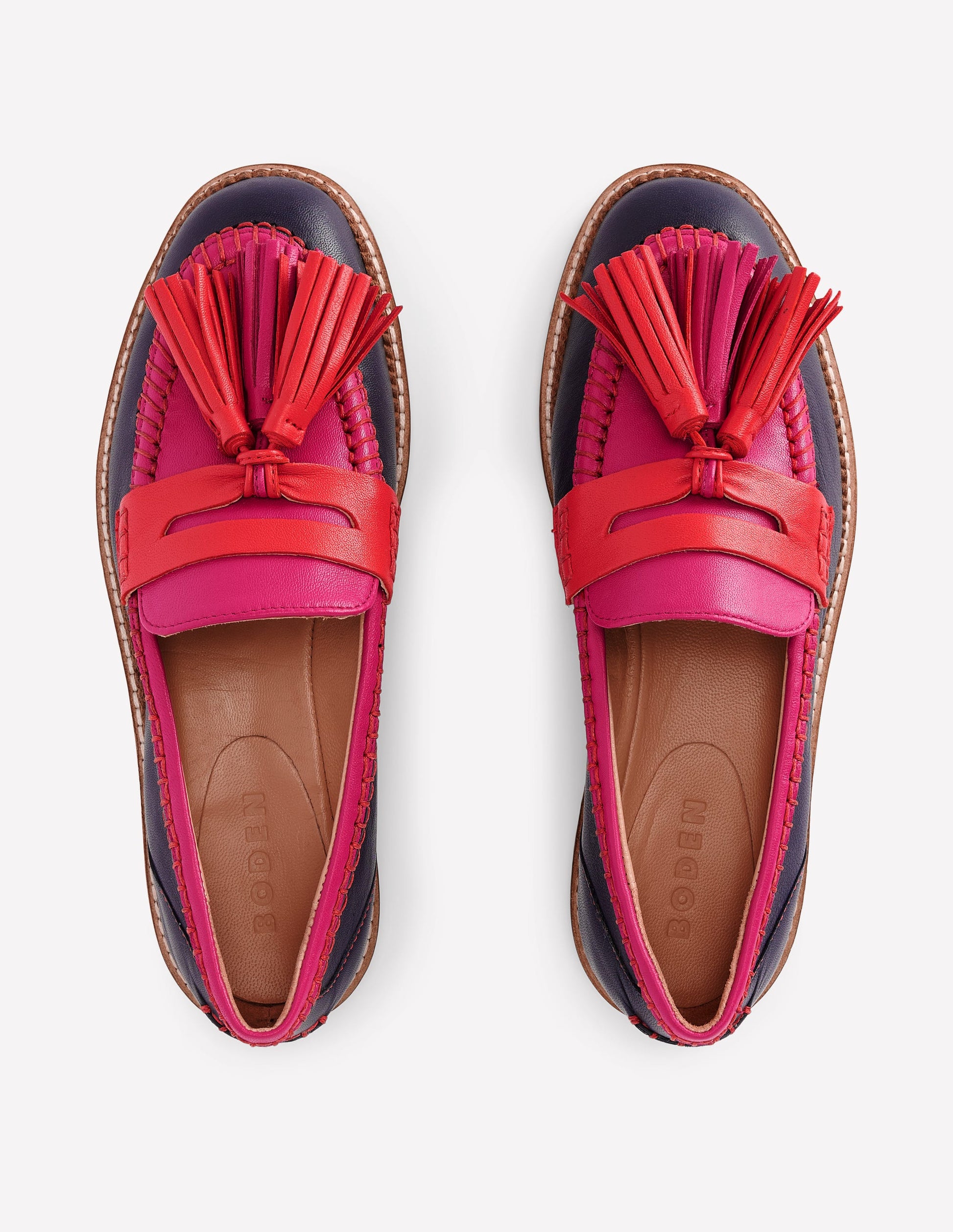 Nya Penny Loafers-Colourblock Tassel-8